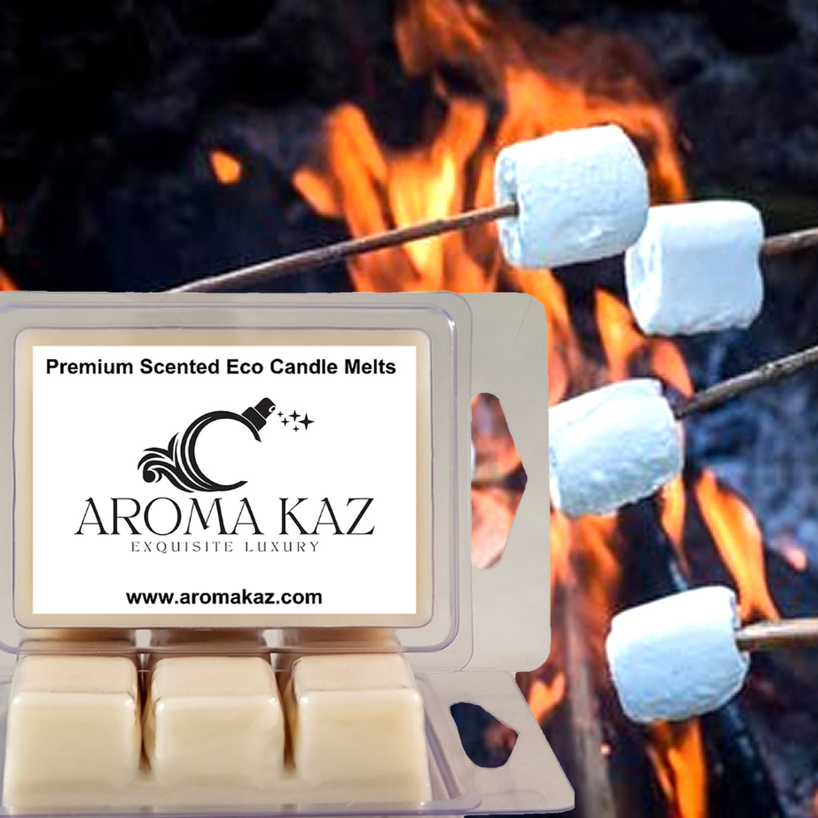 Firewood & Marshmallows Eco Soy Candle Wax Melts Clam Packs