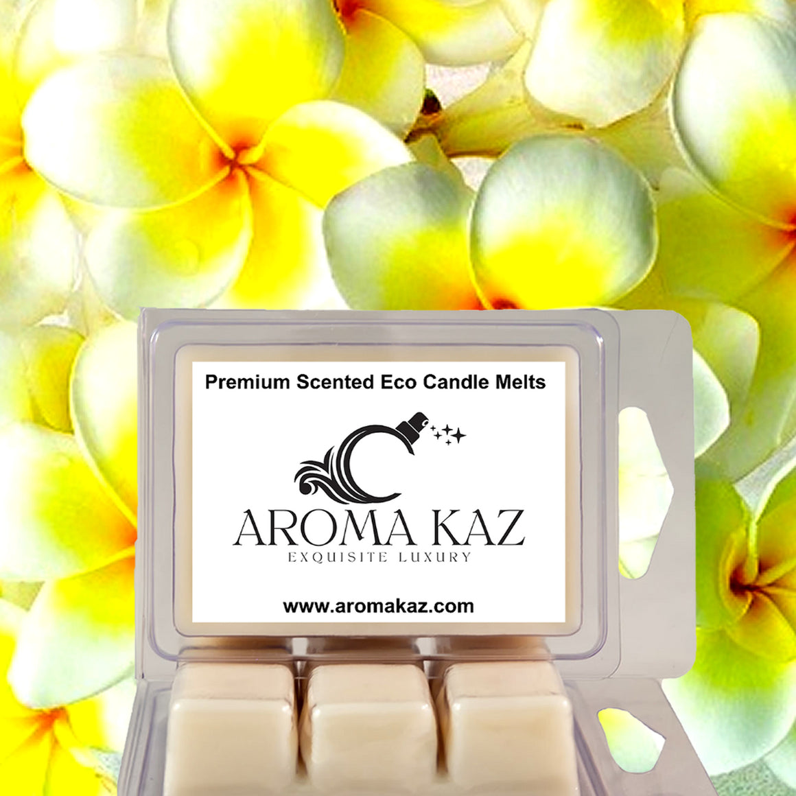 Frangipani eco soy wax melts – vegan, cruelty-free featuring sweet tropical frangipani, handmade in Australia.