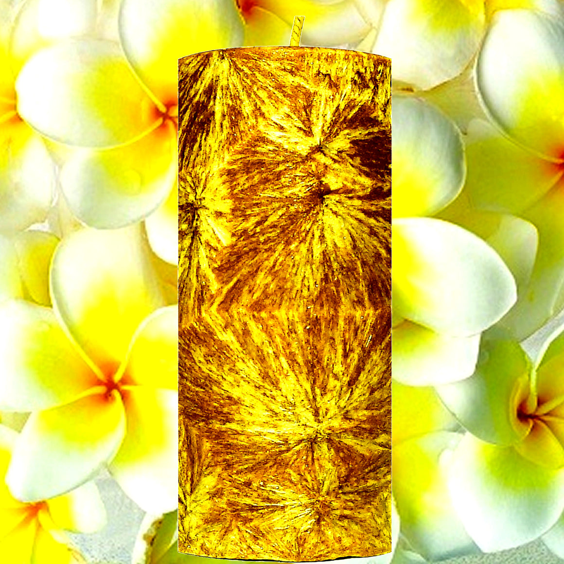 Frangipani Pillar Candle – Plant-Based, Eco-Friendly, Vegan, Cruelty Free