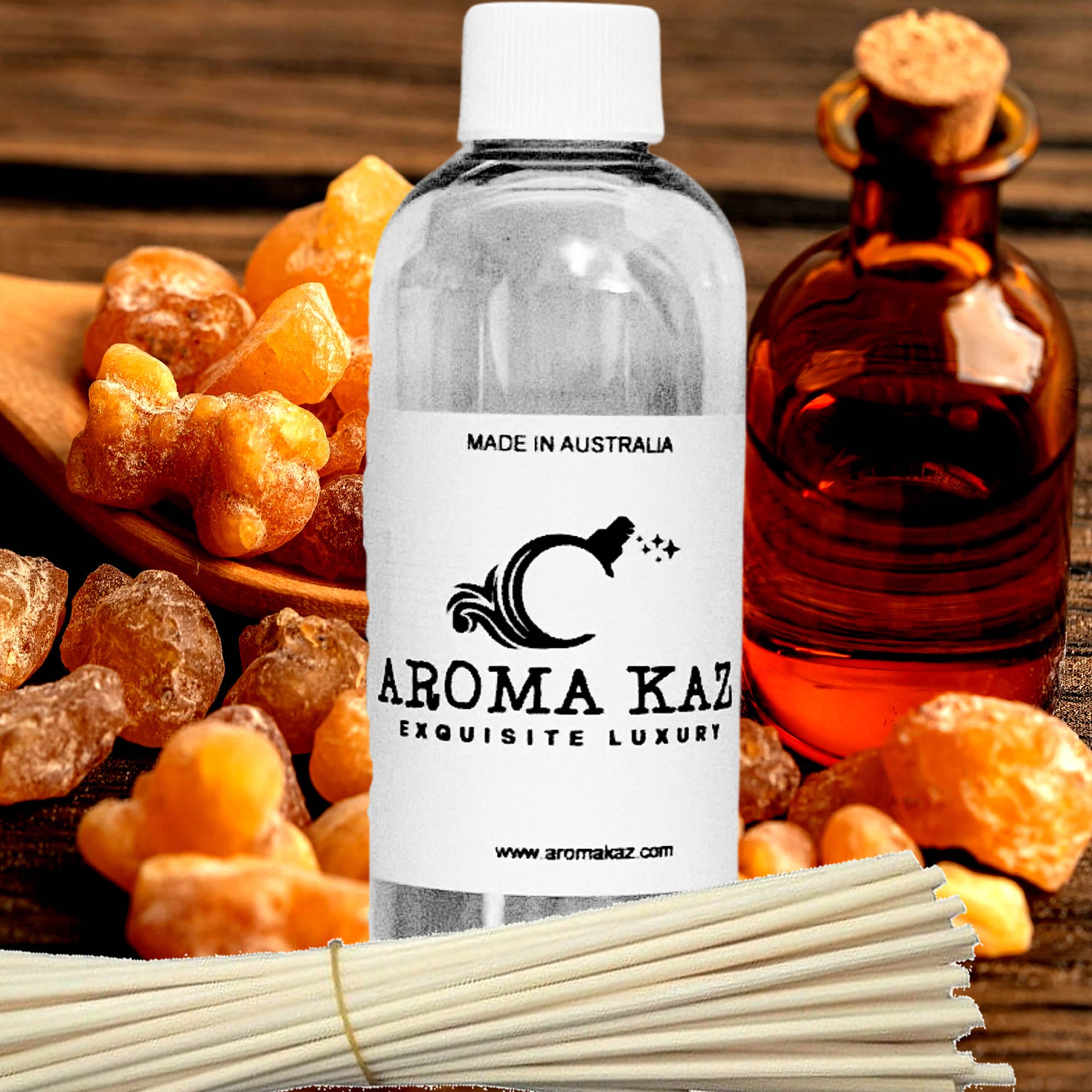 Frankincense & Myrrh Diffuser Fragrance Oil with Reeds – Vegan Cruelty-Free Home Aroma