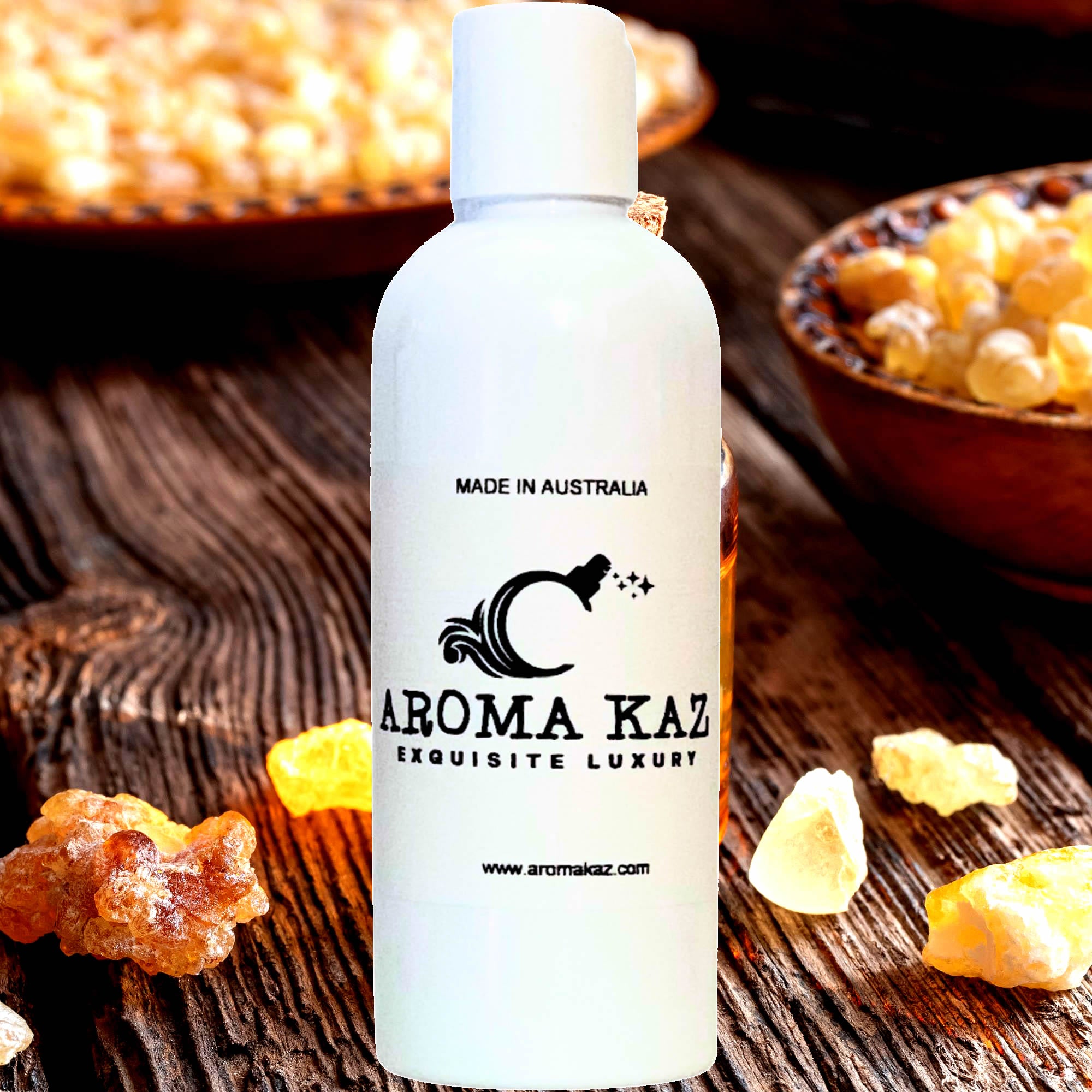 Frankincense Patchouli Body Massage Oil – vegan, cruelty-free, plant-based hydrating oil with earthy patchouli and mystical frankincense, handmade in Australia.