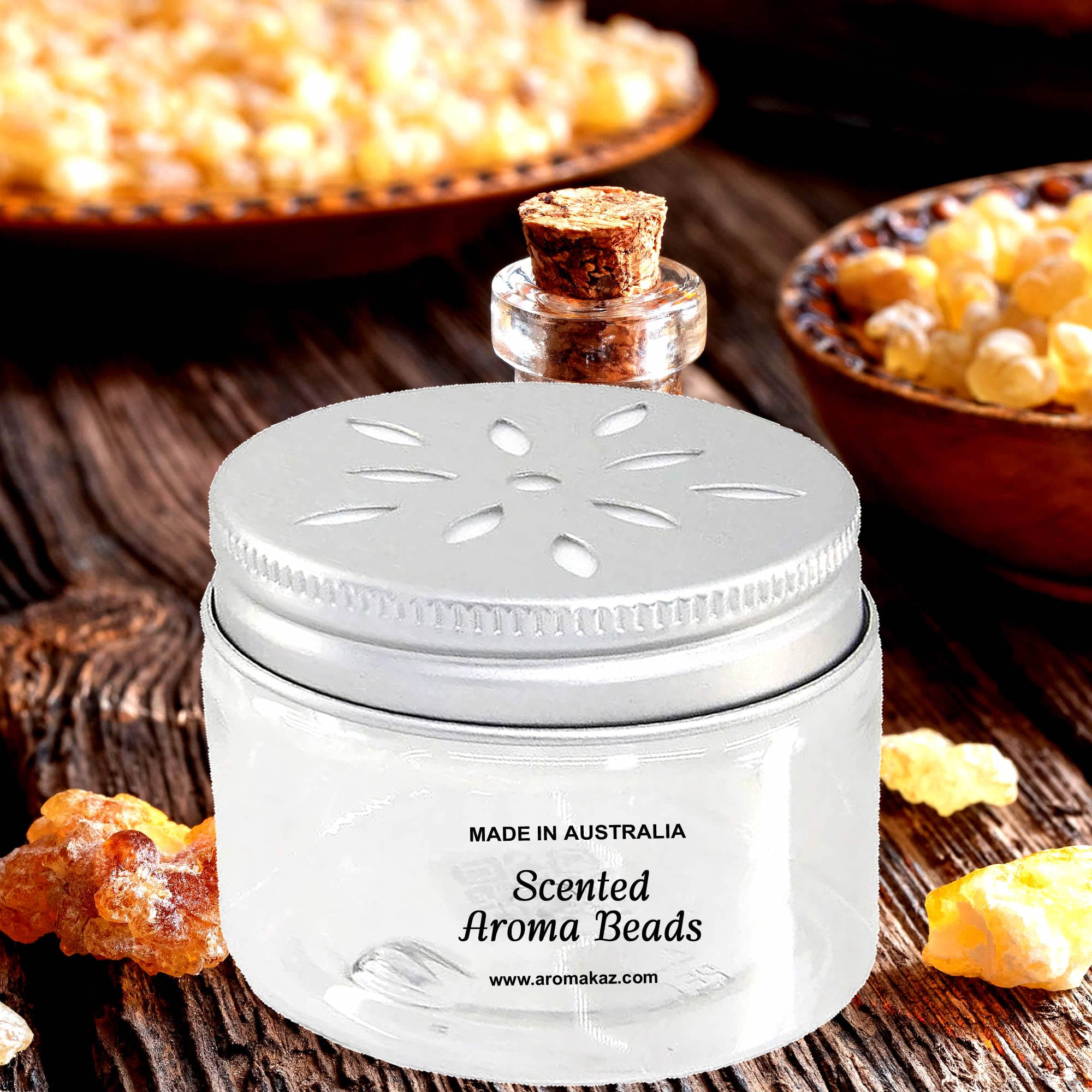 Frankincense Patchouli Air Freshener Aroma Beads - Room, Car, Pantry, Pet Areas, Linen