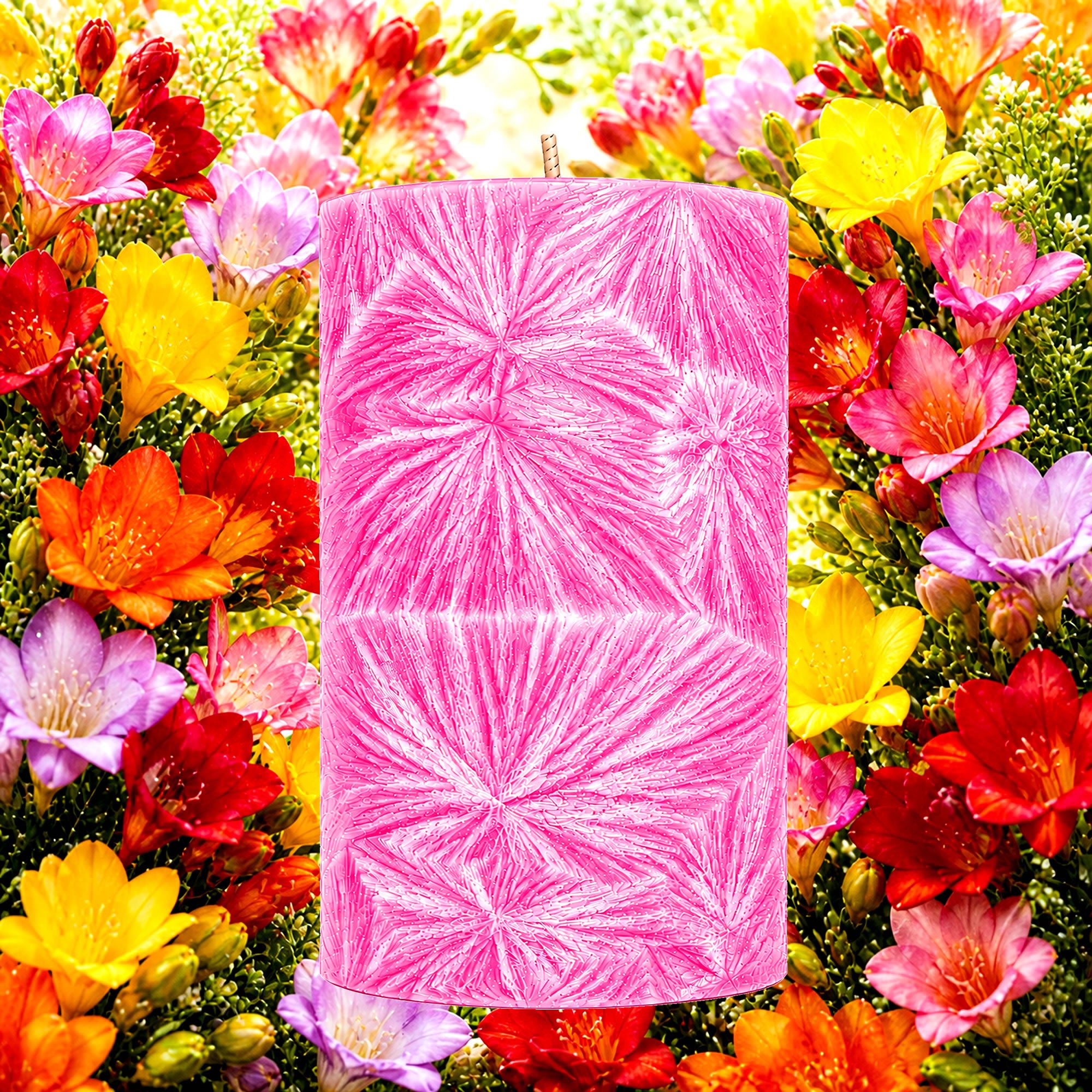 Freesia Couture Pillar Candle