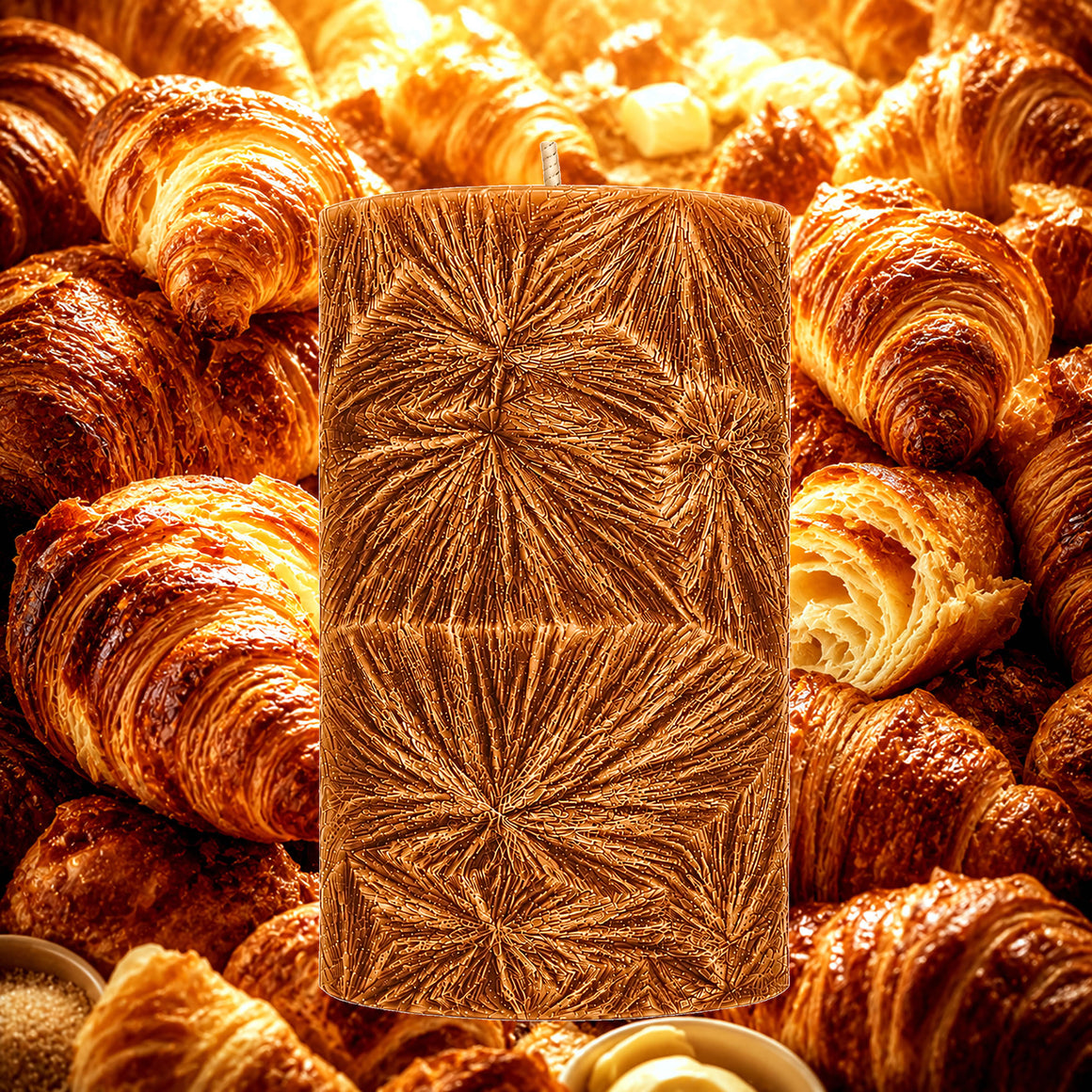 French Croissants Pillar Candle