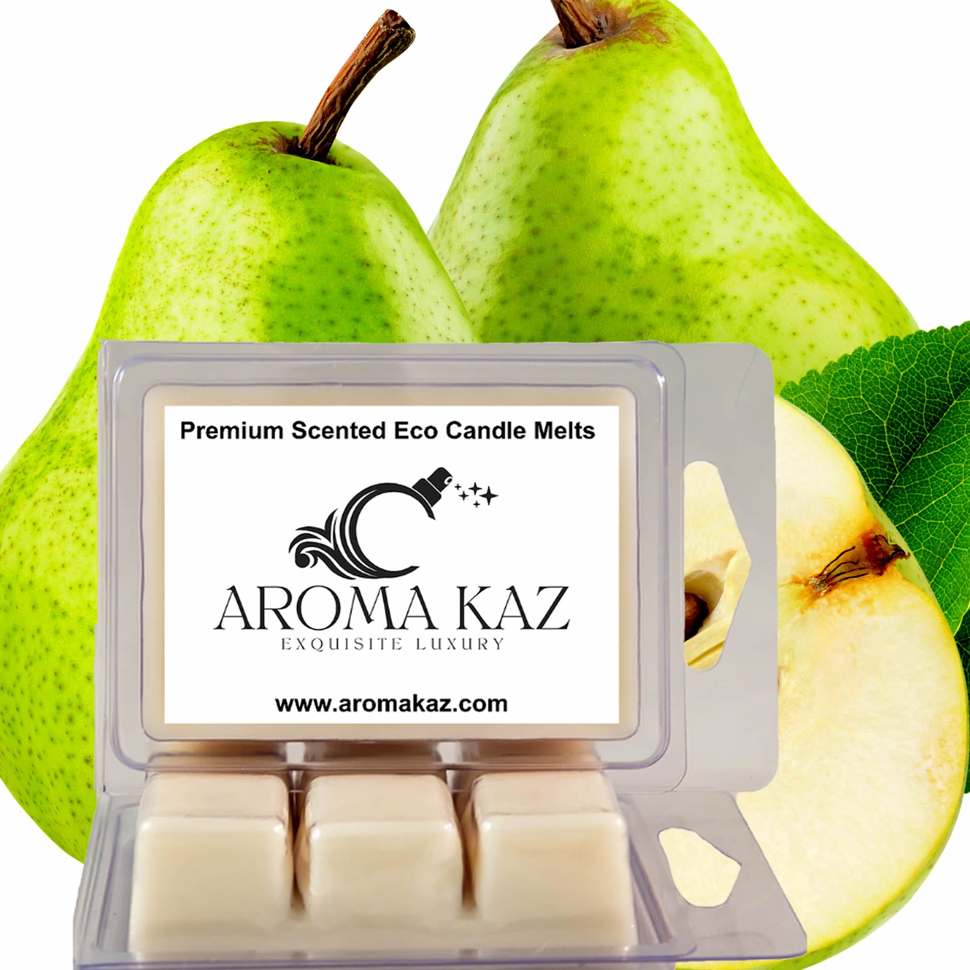 French Pears eco soy wax melts – vegan, cruelty-free featuring juicy sweet pear undertones, handmade in Australia.