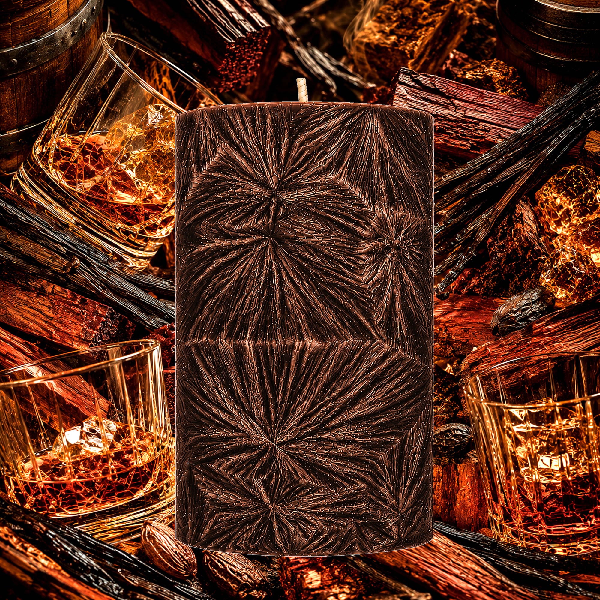 French Vanilla Bourbon Pillar Candle