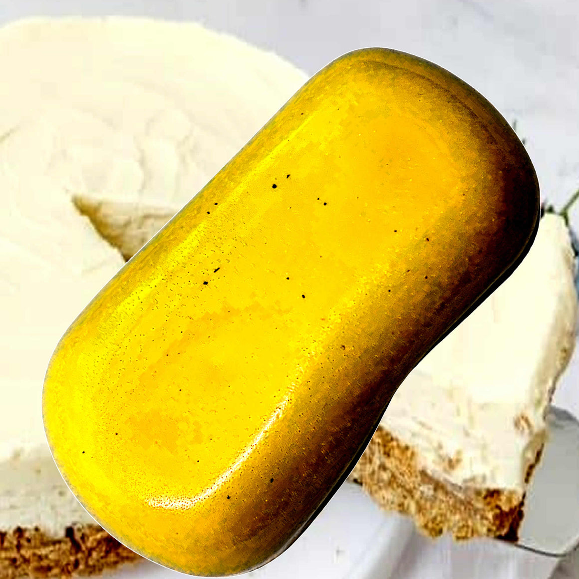 French Vanilla Cheesecake Soap Bars Plant Based – vegan, cruelty-free featuring freshly baked cheesecake and creamy vanilla aroma, handmade in Australia.