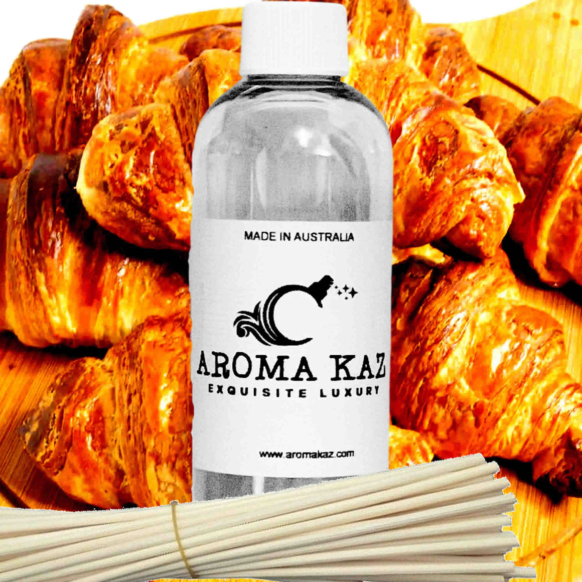 French Croissants Diffuser Fragrance Oil with Reeds – Vegan Cruelty-Free Home Aroma