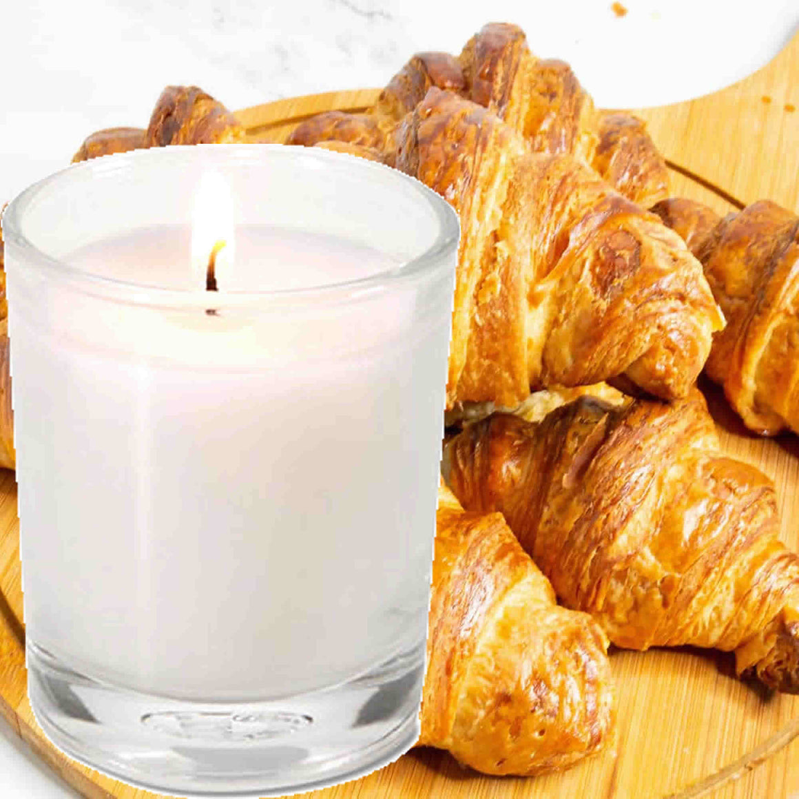 French Croissants Scented Eco Soy Votive Candles Hand Poured