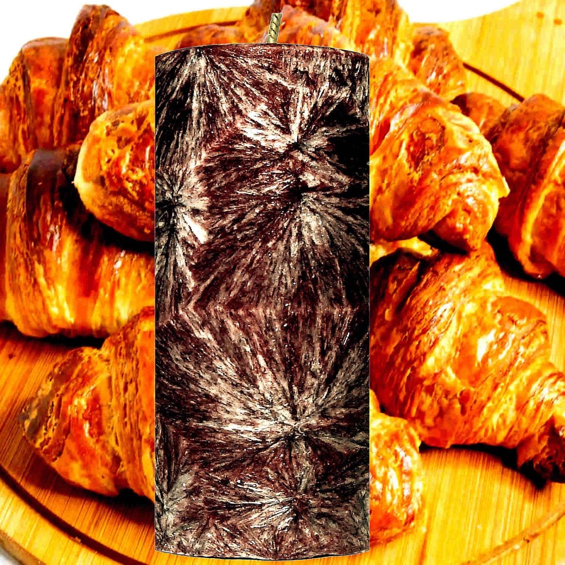 French Croissants Pillar Candle – Plant-Based, Eco-Friendly, Vegan, Cruelty Free