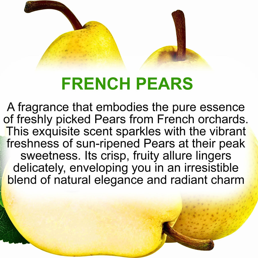 French Pears Diffuser Fragrance Oil with Reeds – Vegan Cruelty-Free Home Aroma