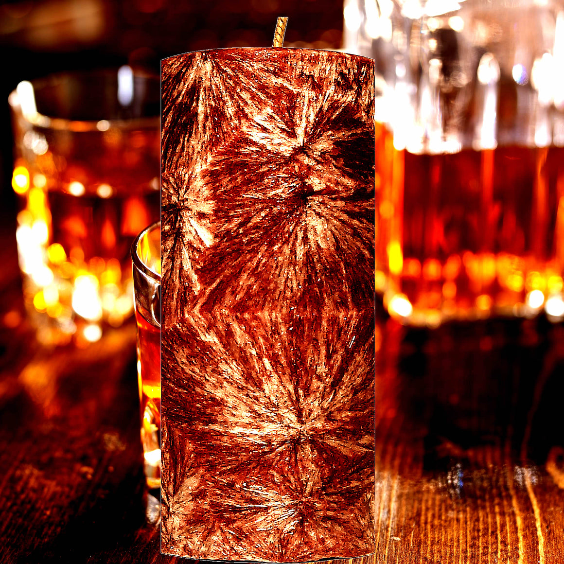 French Vanilla Bourbon Pillar Candle – Plant-Based, Eco-Friendly, Vegan, Cruelty Free