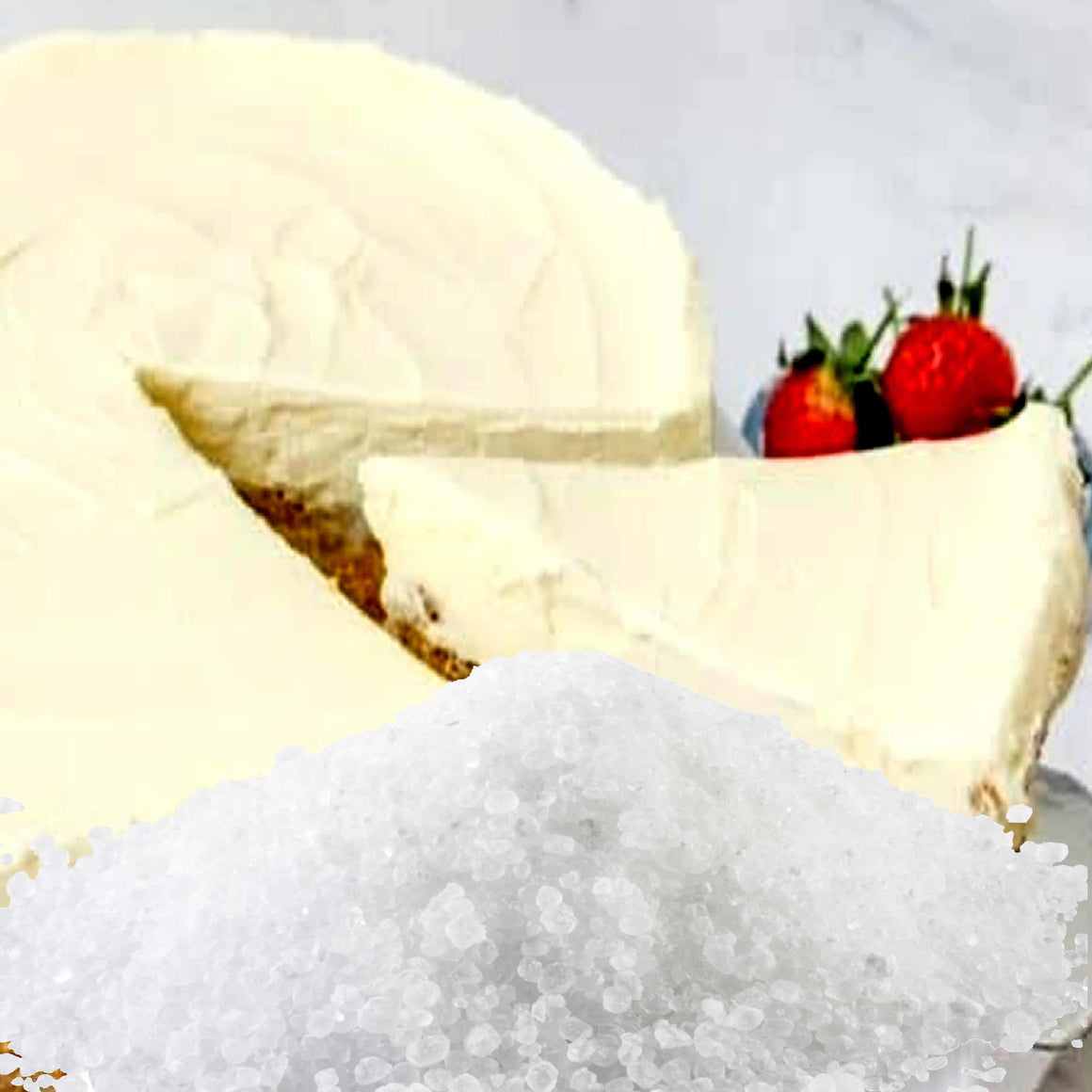 French Vanilla Cheesecake Vegan bath salts and bath soak crystals, cruelty-free and made in Australia. Highly scented, suitable for women and men. Perfect relaxation gift for him or her.