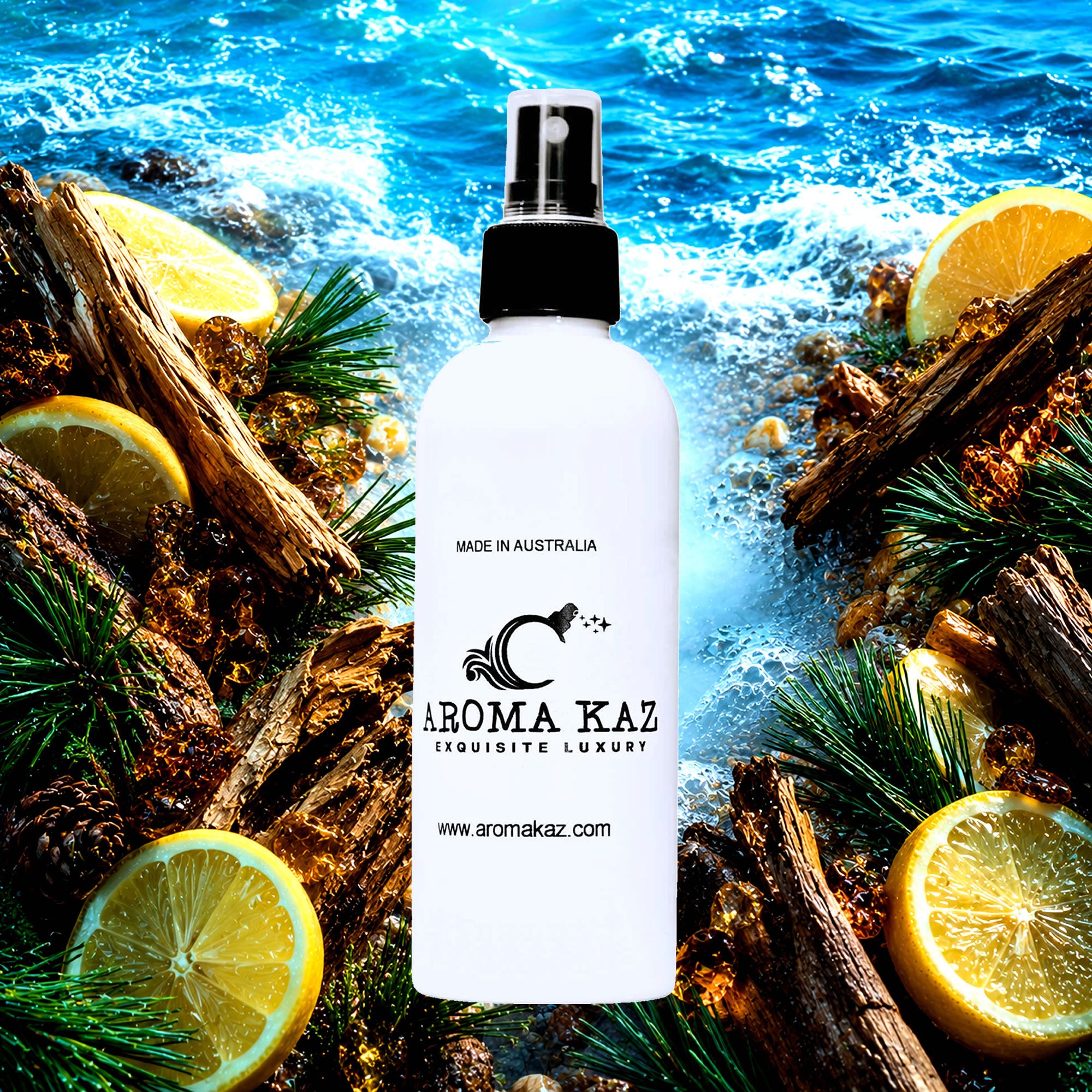 Frenzy For Men Room Linen Car Air Freshener Spray Deodoriser eco-friendly vegan, cruelty-free body fragrance featuring bold masculine citrus, woods, and musk, made in Australia.
