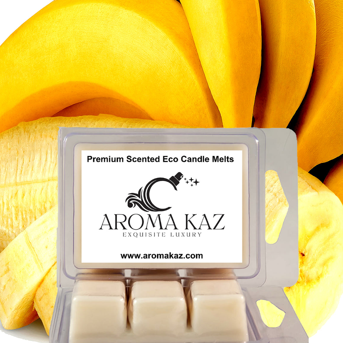 Fresh Bananas eco soy wax melts – vegan, cruelty-free featuring sweet ripe banana aroma, handmade in Australia.