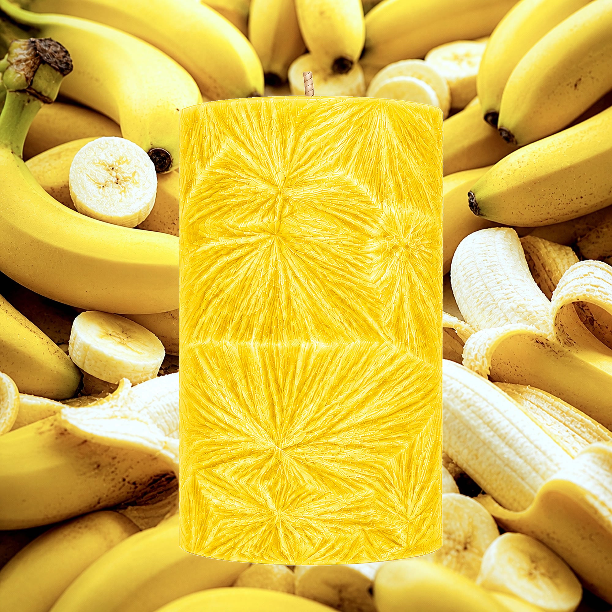Fresh Bananas Pillar Candle