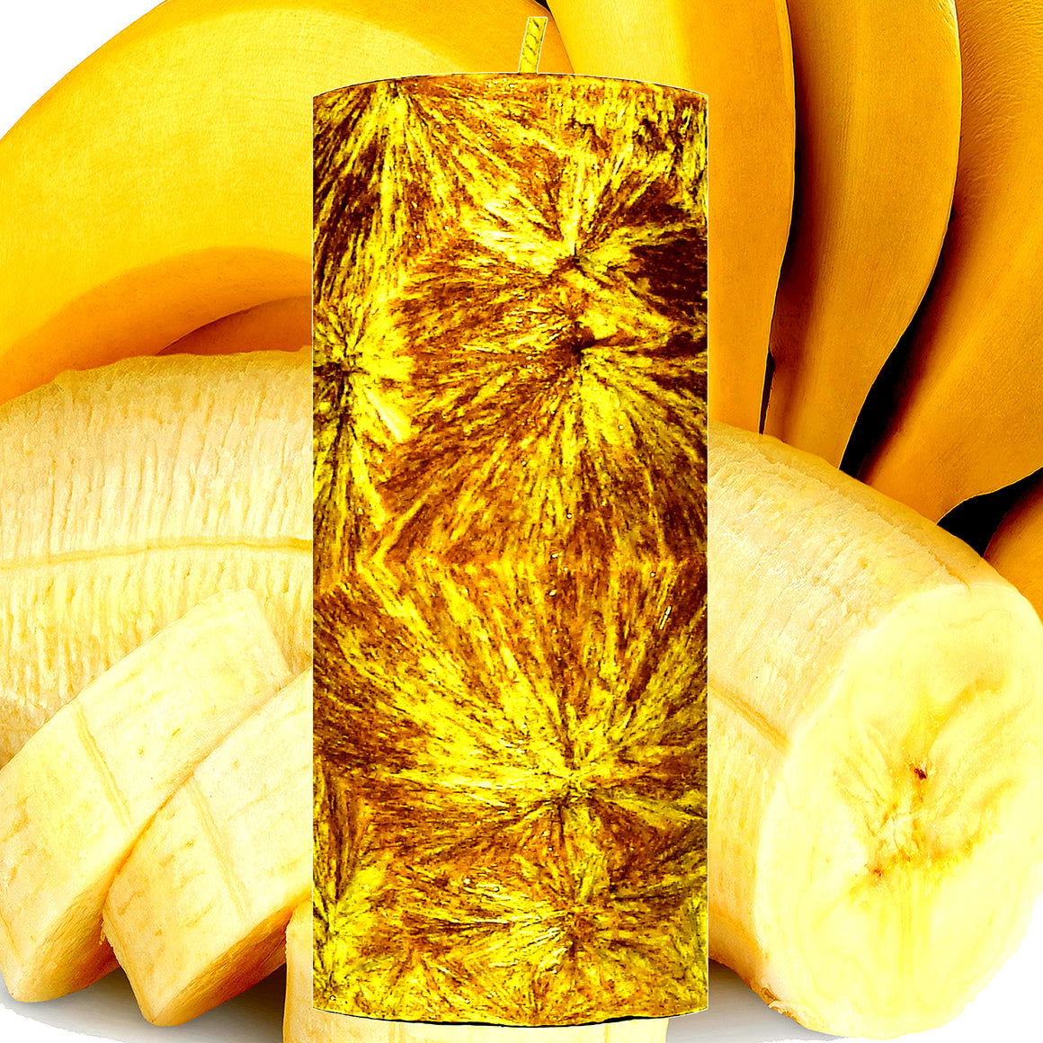 Fresh Bananas Pillar Candle – Plant-Based, Eco-Friendly, Vegan, Cruelty Free