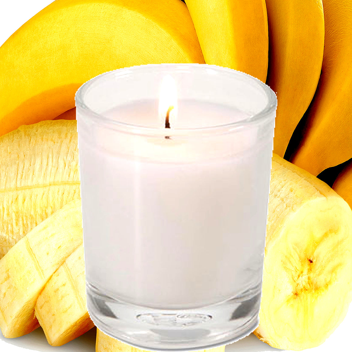 Fresh Bananas  Eco Soy Votive Candles – Clean Burn, Plant-Based, Vegan & Pet Safe