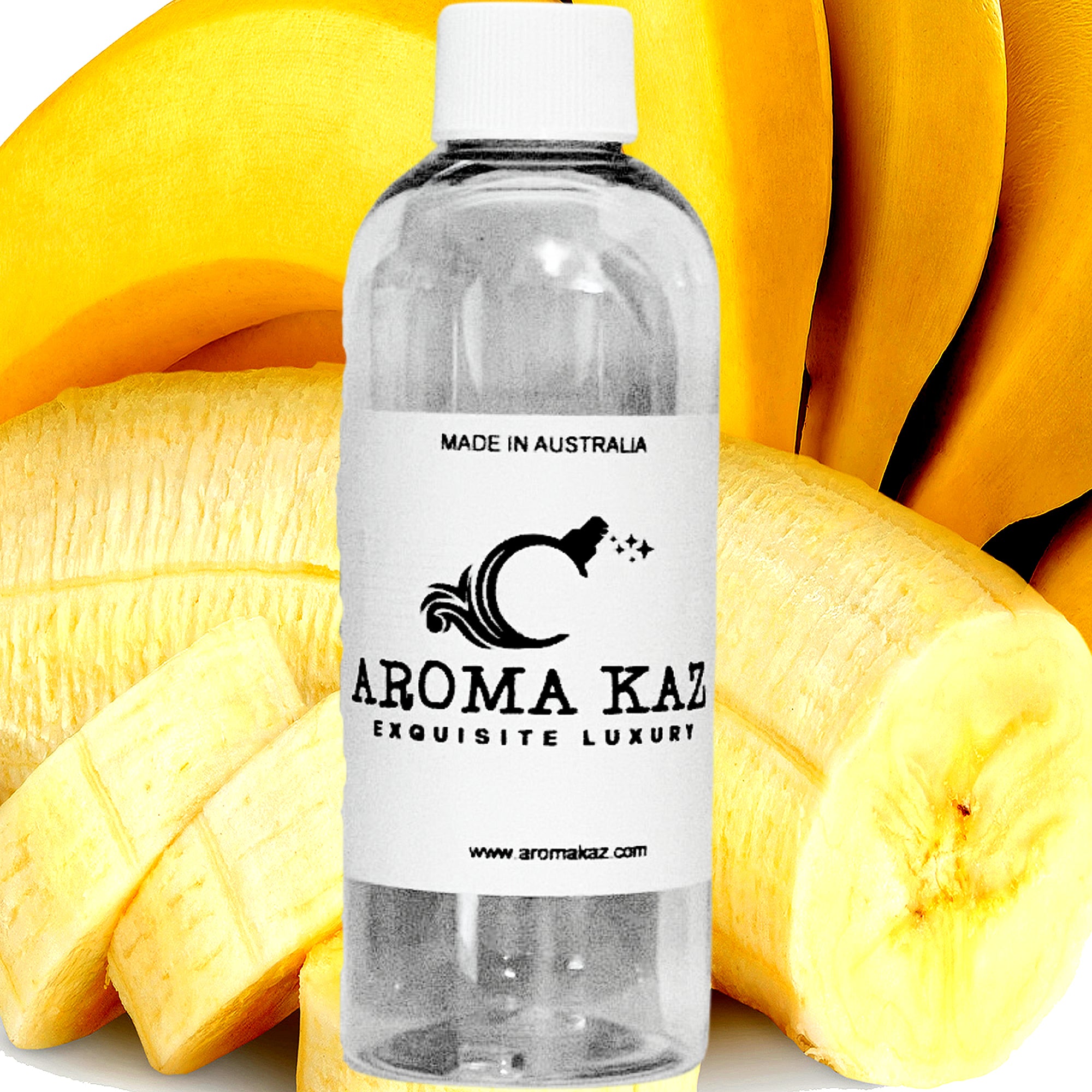 Fresh Bananas fragrance oil for candle making, soap making and perfume blending – vegan, cruelty-free featuring sweet ripe banana aroma, handmade in Australia.