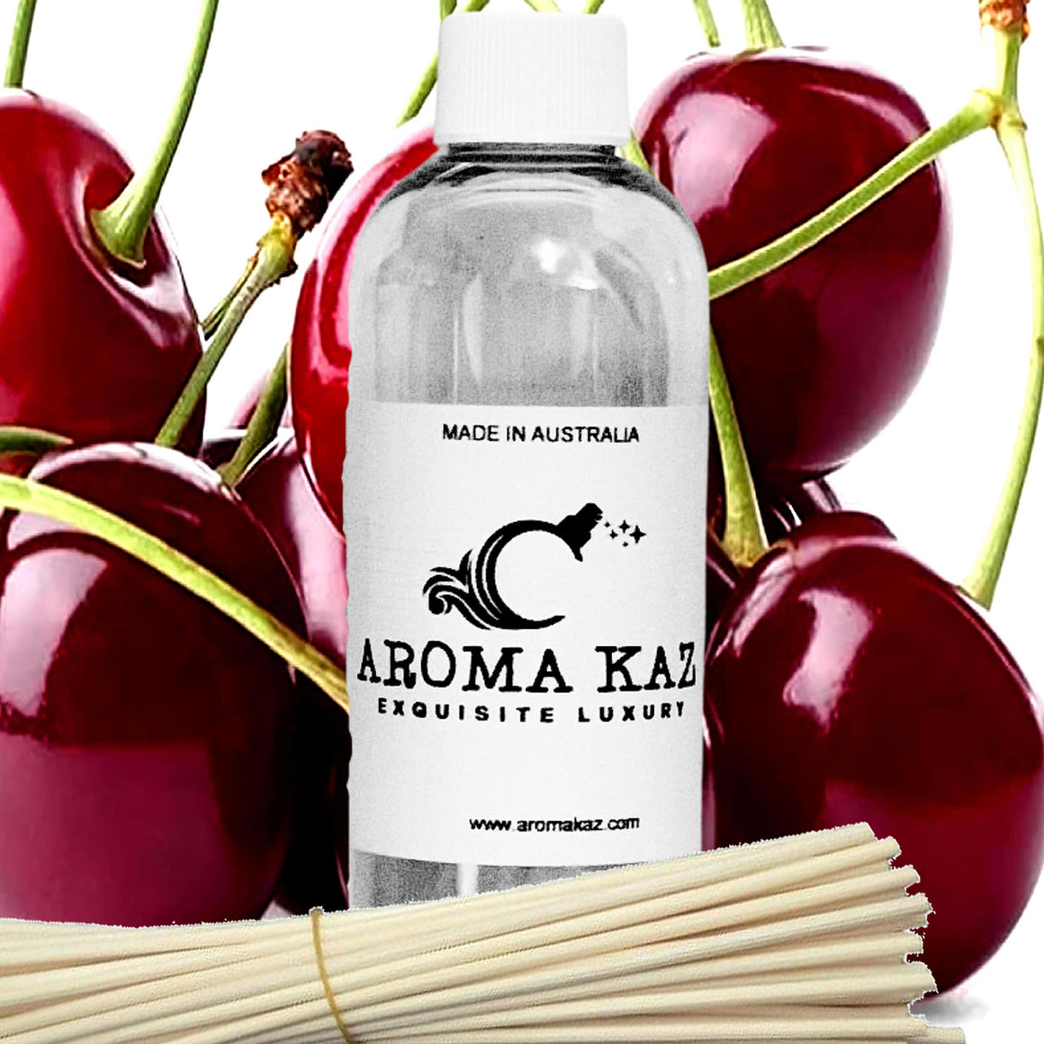 Fresh Cherries Diffuser Fragrance Oil with Reeds – Vegan Cruelty-Free Home Aroma