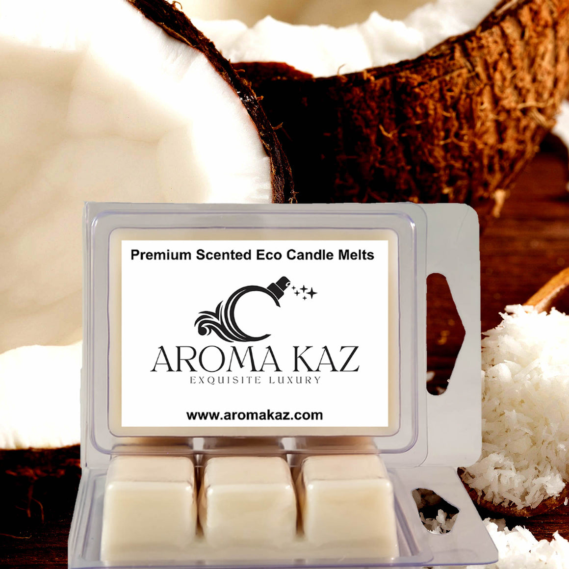Fresh Coconut eco soy wax melts – vegan, cruelty-free featuring creamy tropical coconut, handmade in Australia.