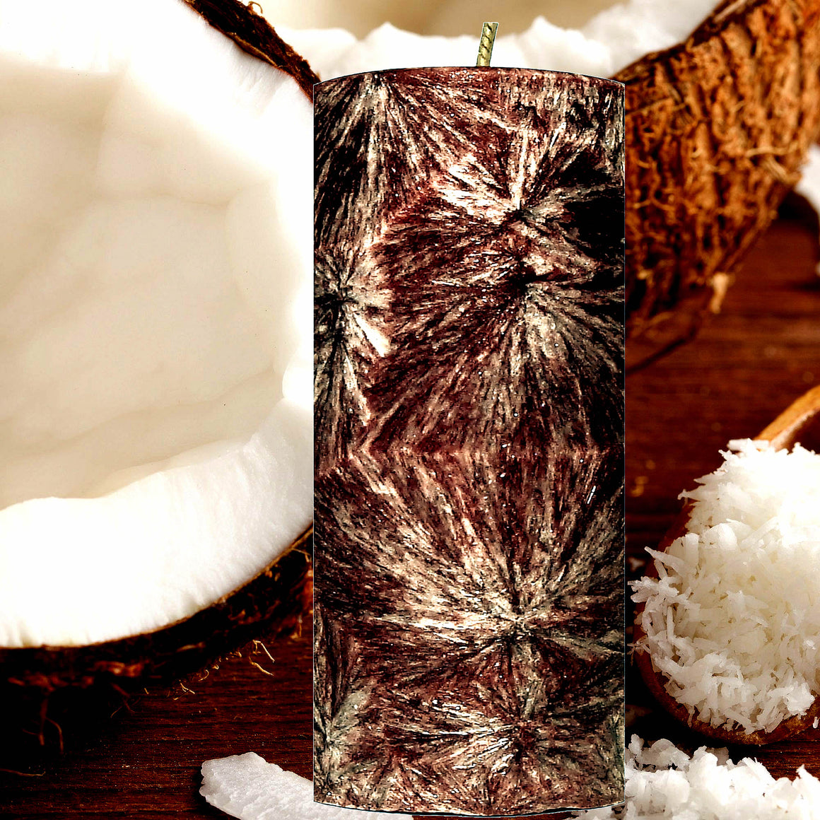 Fresh Coconut Pillar Candle – Plant-Based, Eco-Friendly, Vegan, Cruelty Free