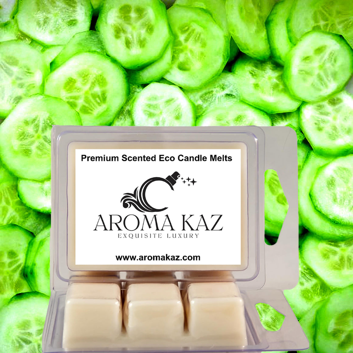 Fresh Cucumber eco soy wax melts – vegan, cruelty-free featuring crisp cooling cucumber, handmade in Australia.