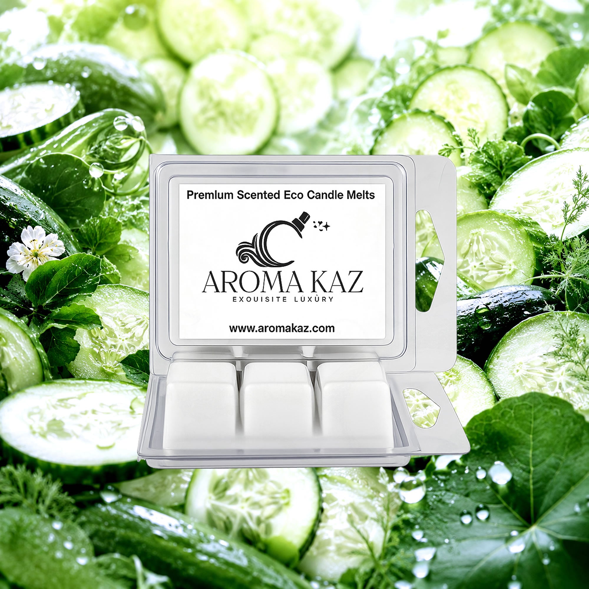 Green Tea & Cucumber Soy Wax Melts Clam Pack