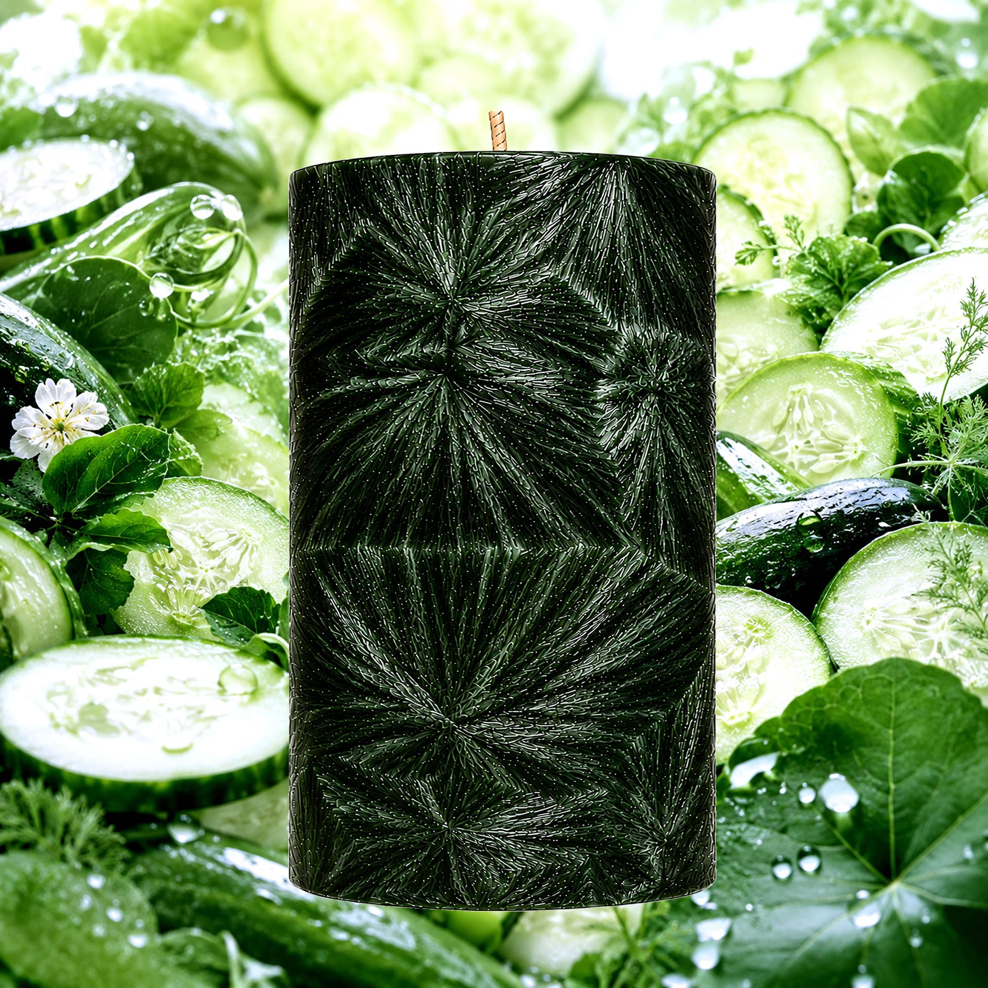 Fresh Cucumber Pillar Candle