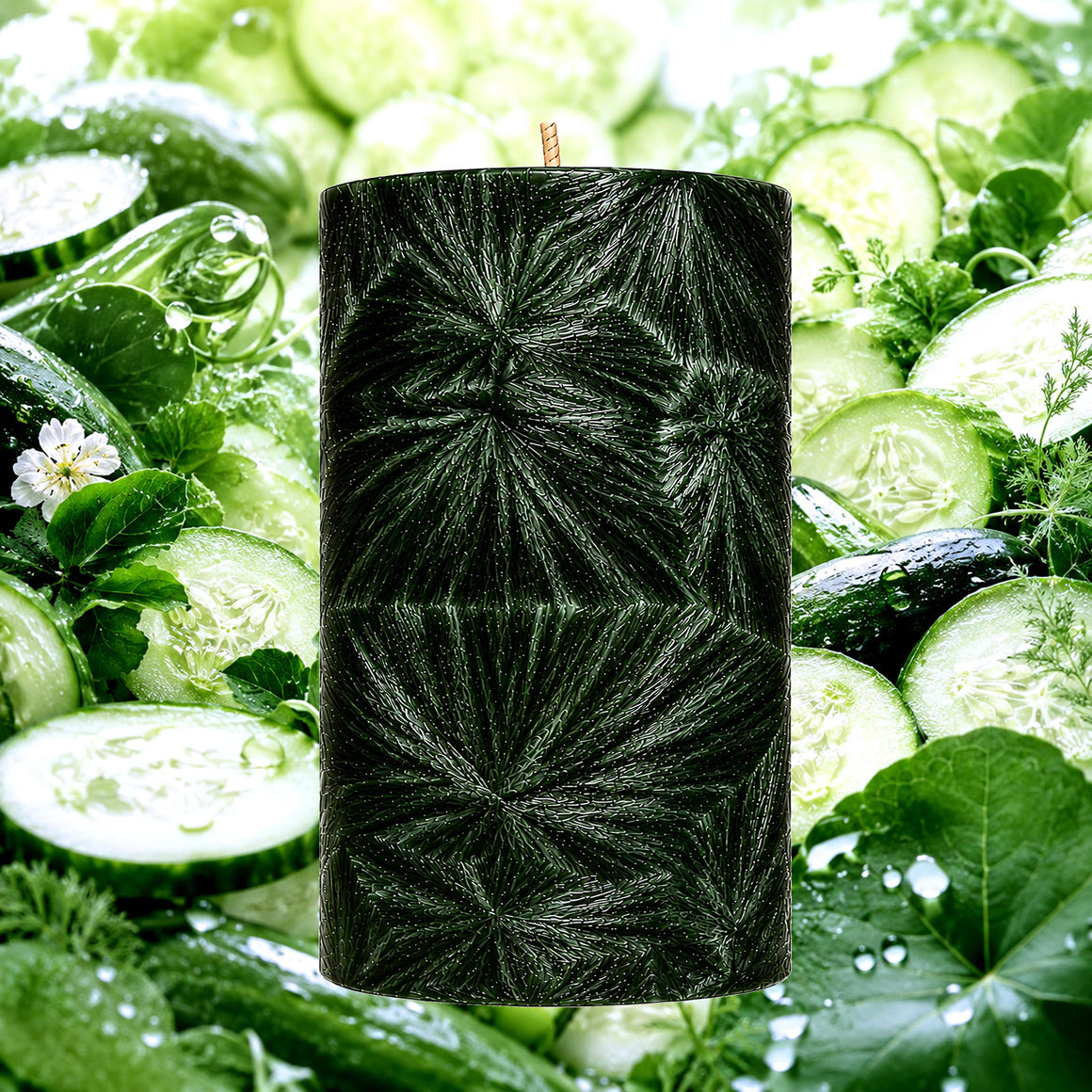 Fresh Cucumber Pillar Candle
