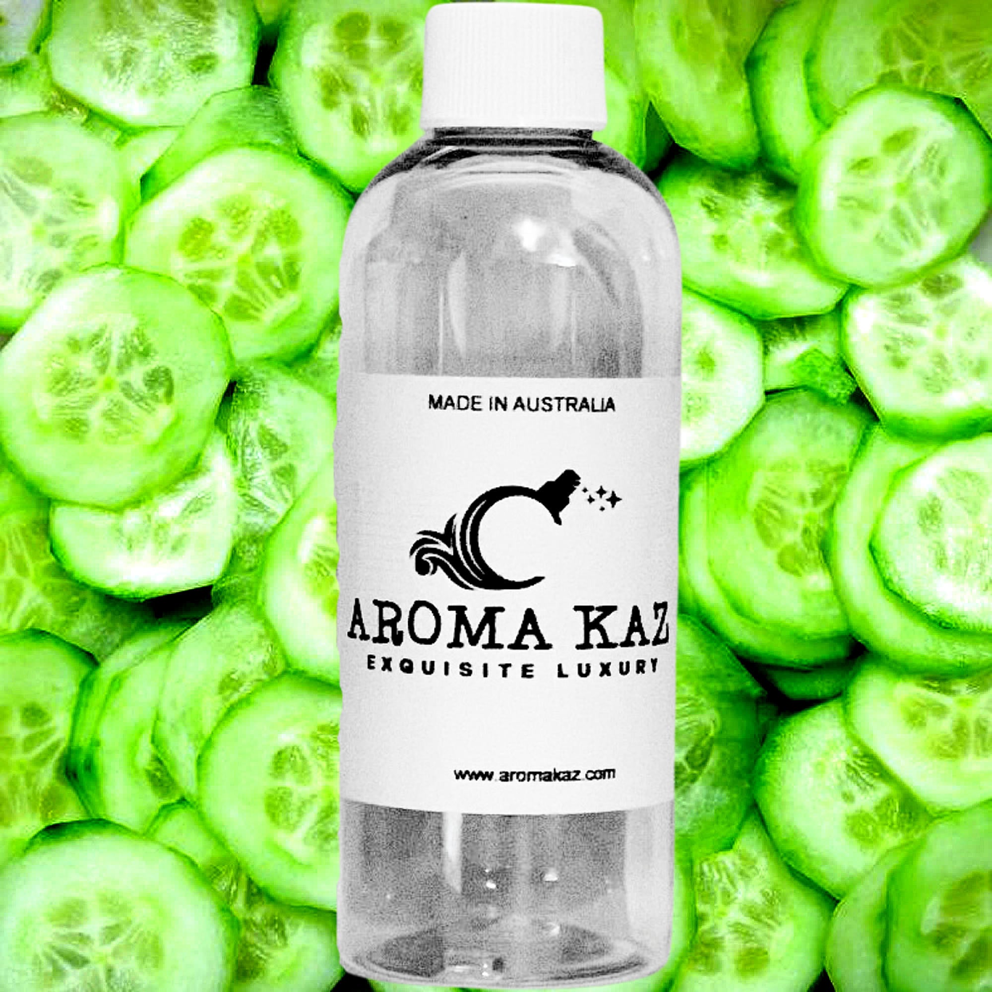 Fresh Cucumber fragrance oil for candle making, soap making and perfume blending – vegan, cruelty-free featuring crisp cooling cucumber, handmade in Australia.