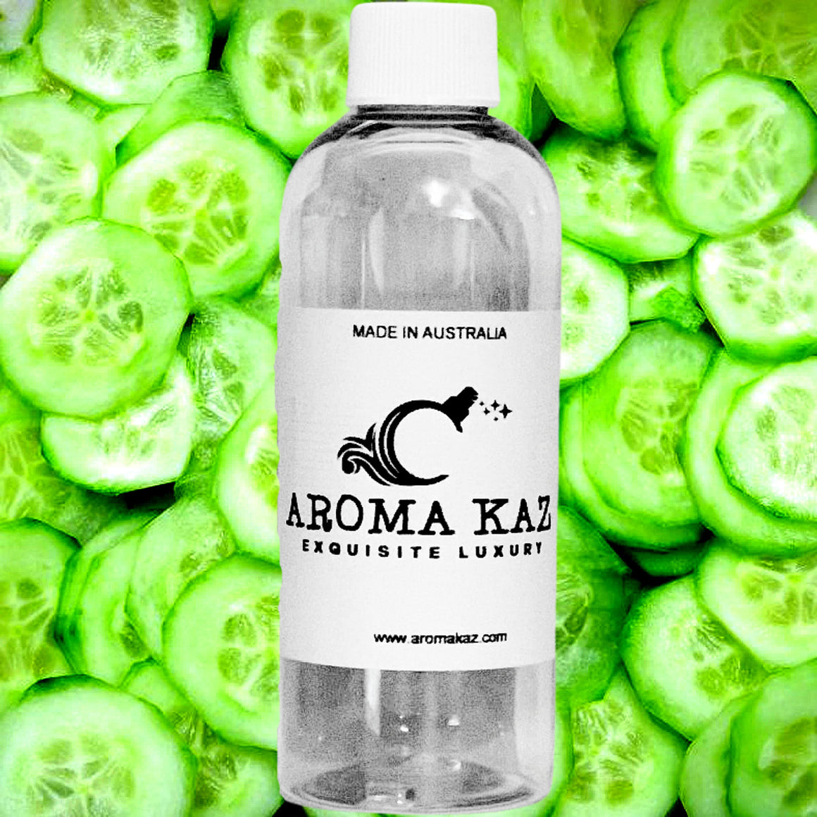 Fresh Cucumber fragrance oil for candle making, soap making and perfume blending – vegan, cruelty-free featuring crisp cooling cucumber, handmade in Australia.