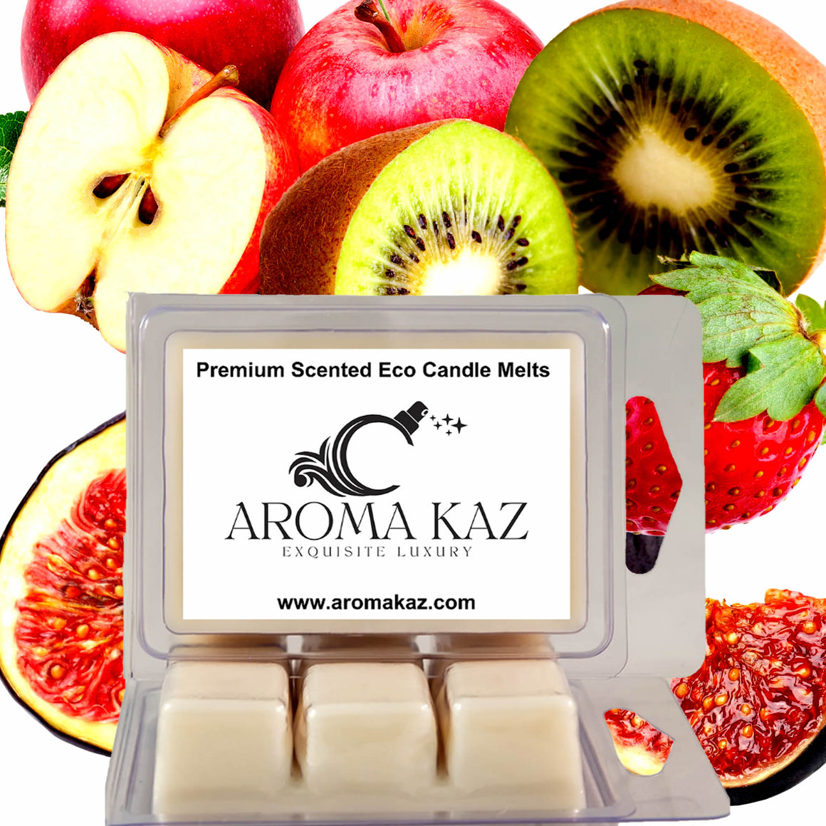 Fresh Fig Fatale eco soy wax melts – vegan, cruelty-free featuring sensual ripe figs, green apples, fruity kiwi and juicy strawberries, handmade in Australia.