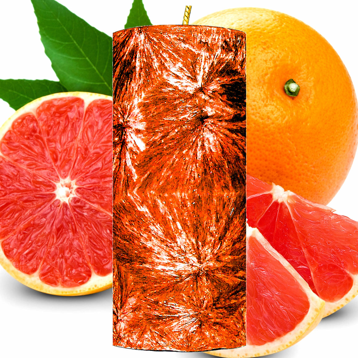 Fresh Grapefruit Pillar Candle – Plant-Based, Eco-Friendly, Vegan, Cruelty Free