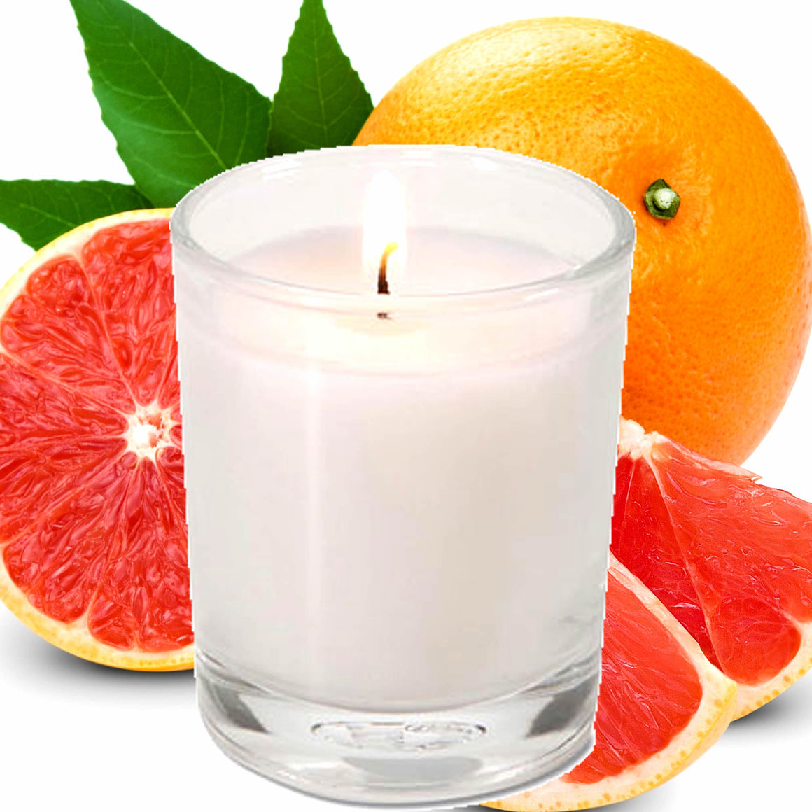 Fresh Grapefruit Eco Soy Votive Candles – Clean Burn, Plant-Based, Vegan & Pet Safe