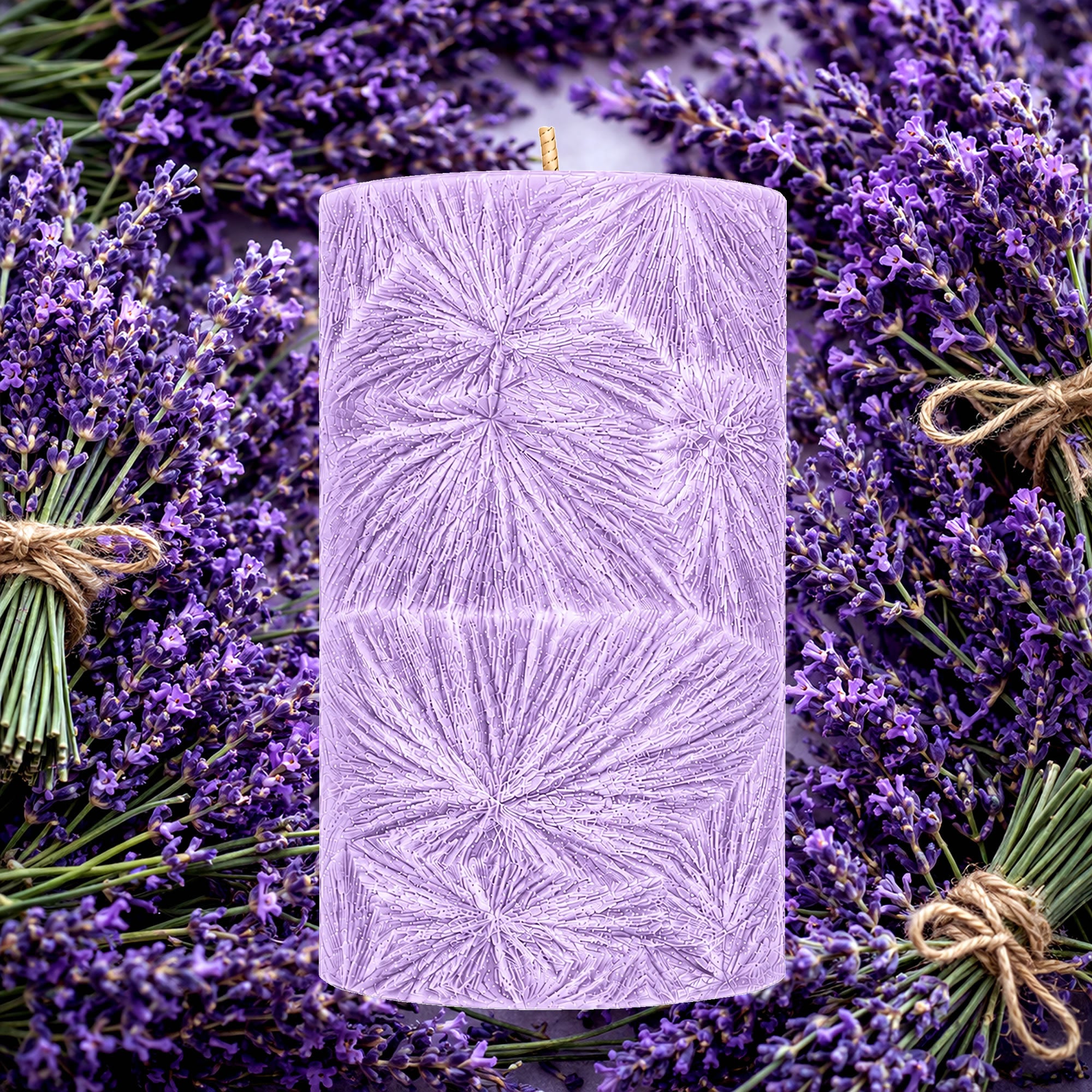 Fresh Lavender Pillar Candle