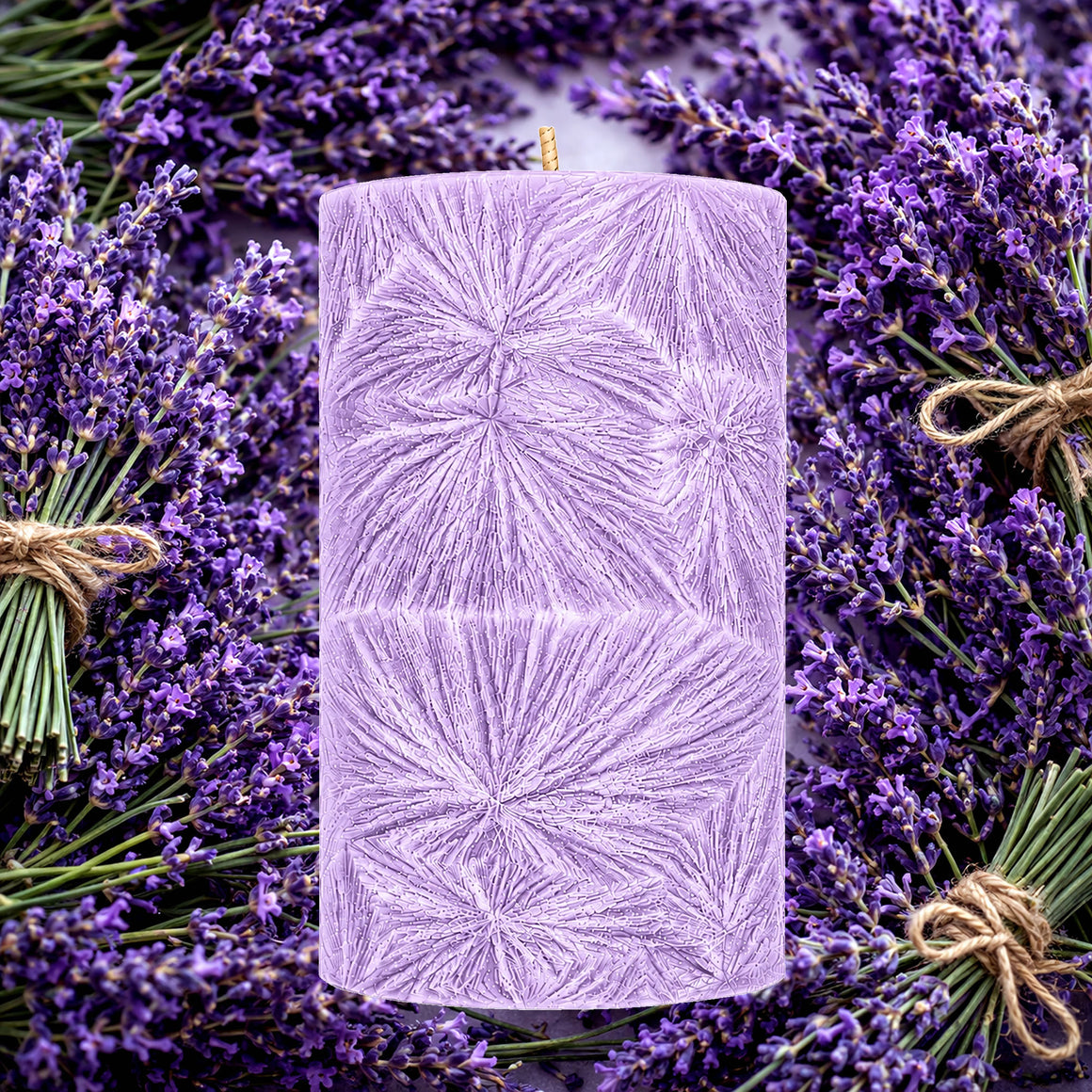 Fresh Lavender Pillar Candle