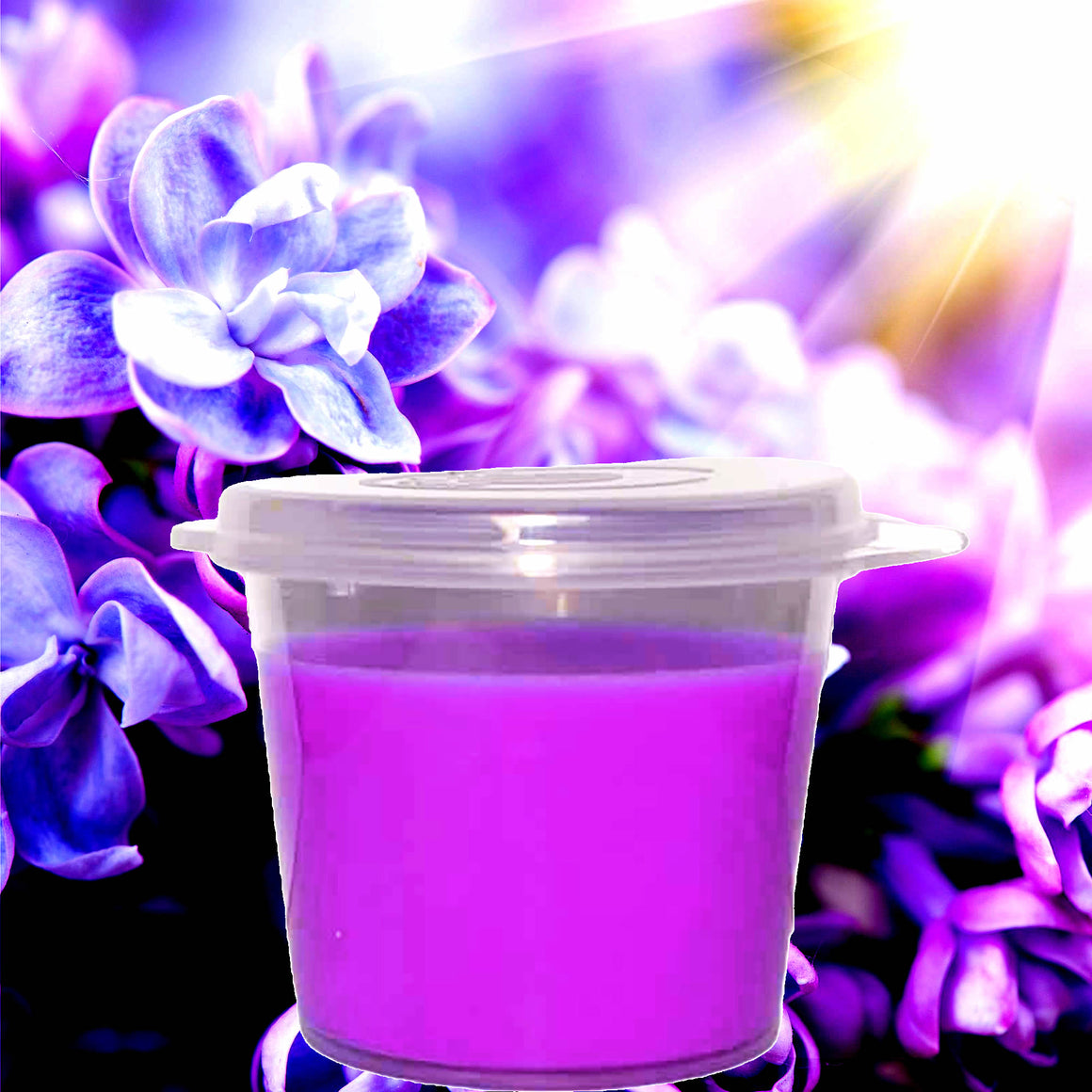 Fresh Lilac eco soy wax melts – vegan, cruelty-free featuring romantic lilac blossoms, handmade in Australia.