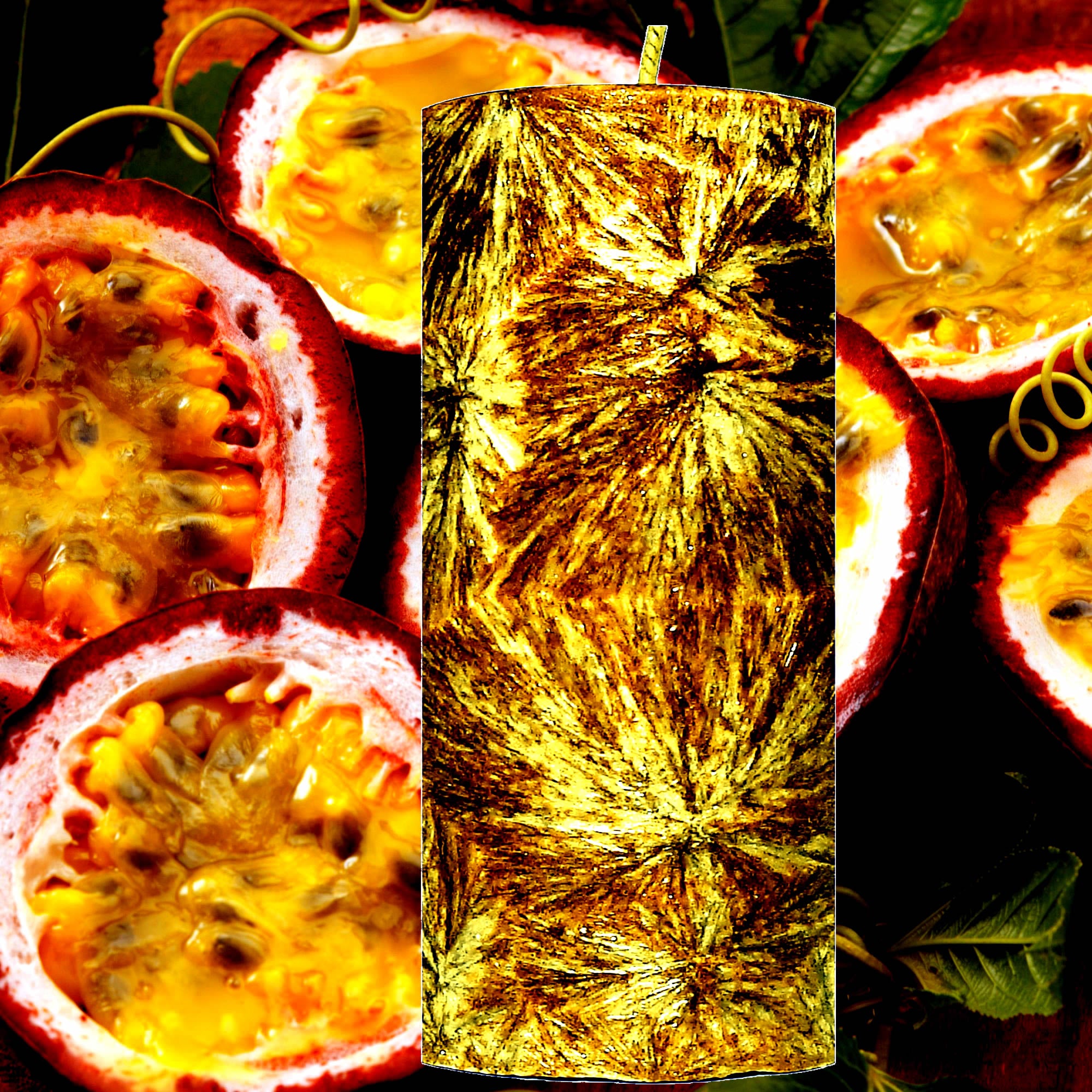 Fresh Passionfruit Pillar Candle – Plant-Based, Eco-Friendly, Vegan, Cruelty Free