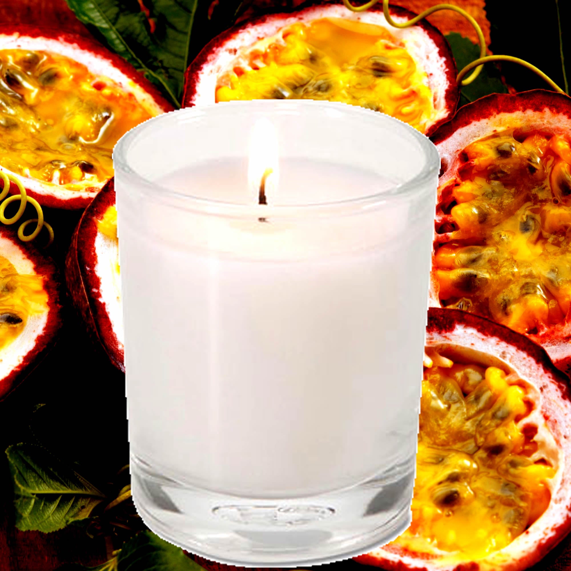 Fresh Passion Fruit Eco Soy Votive Candles – Clean Burn, Plant-Based, Vegan & Pet Safe