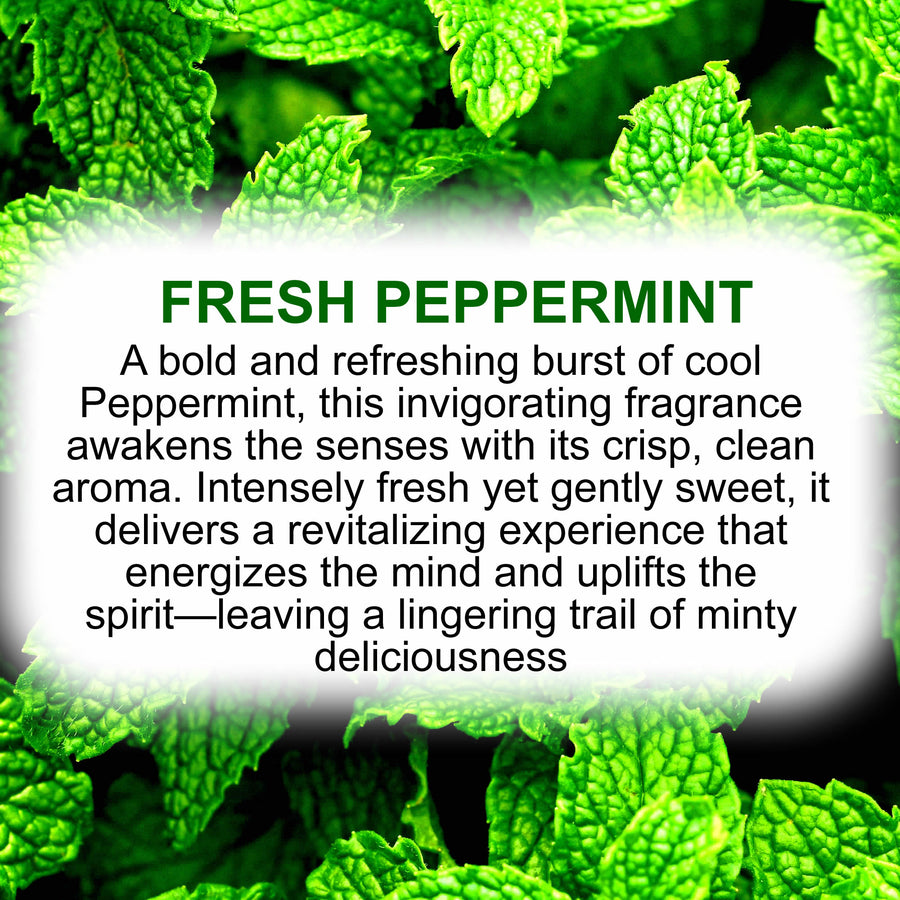 Fresh Peppermint Pillar Candle – Plant-Based, Eco-Friendly, Vegan, Cruelty Free