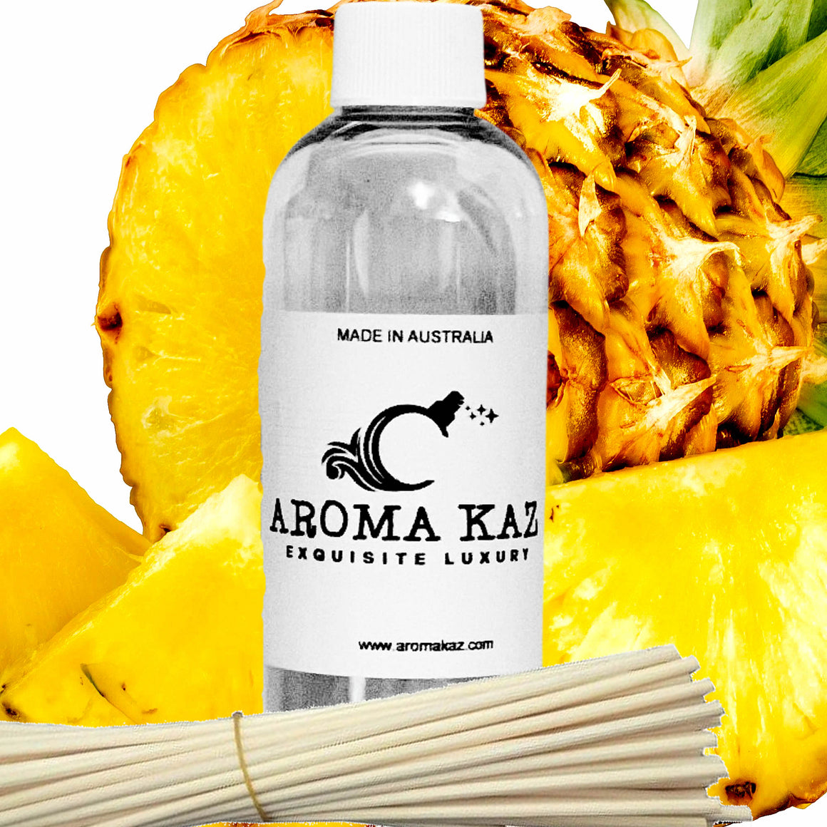 Fresh Pineapples Diffuser Fragrance Oil with Reeds – Vegan Cruelty-Free Home Aroma