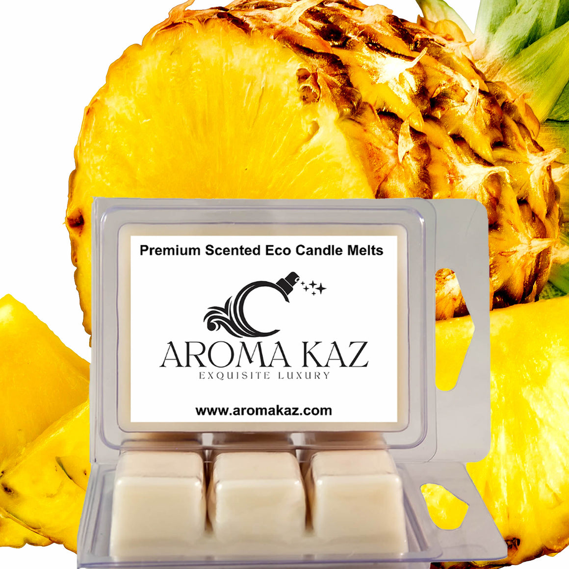 Fresh Pineapples eco soy wax melts – vegan, cruelty-free featuring juicy sweet pineapple notes, handmade in Australia.