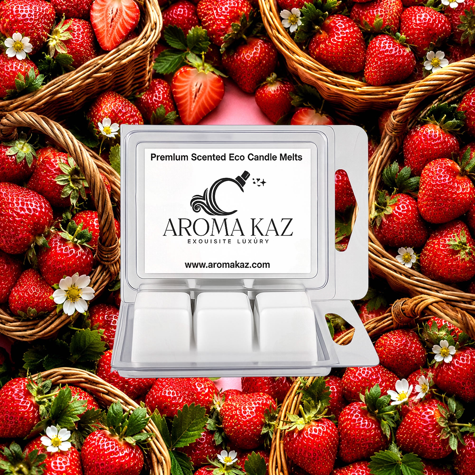 Fresh Strawberries Soy Wax Melts Clam Pack