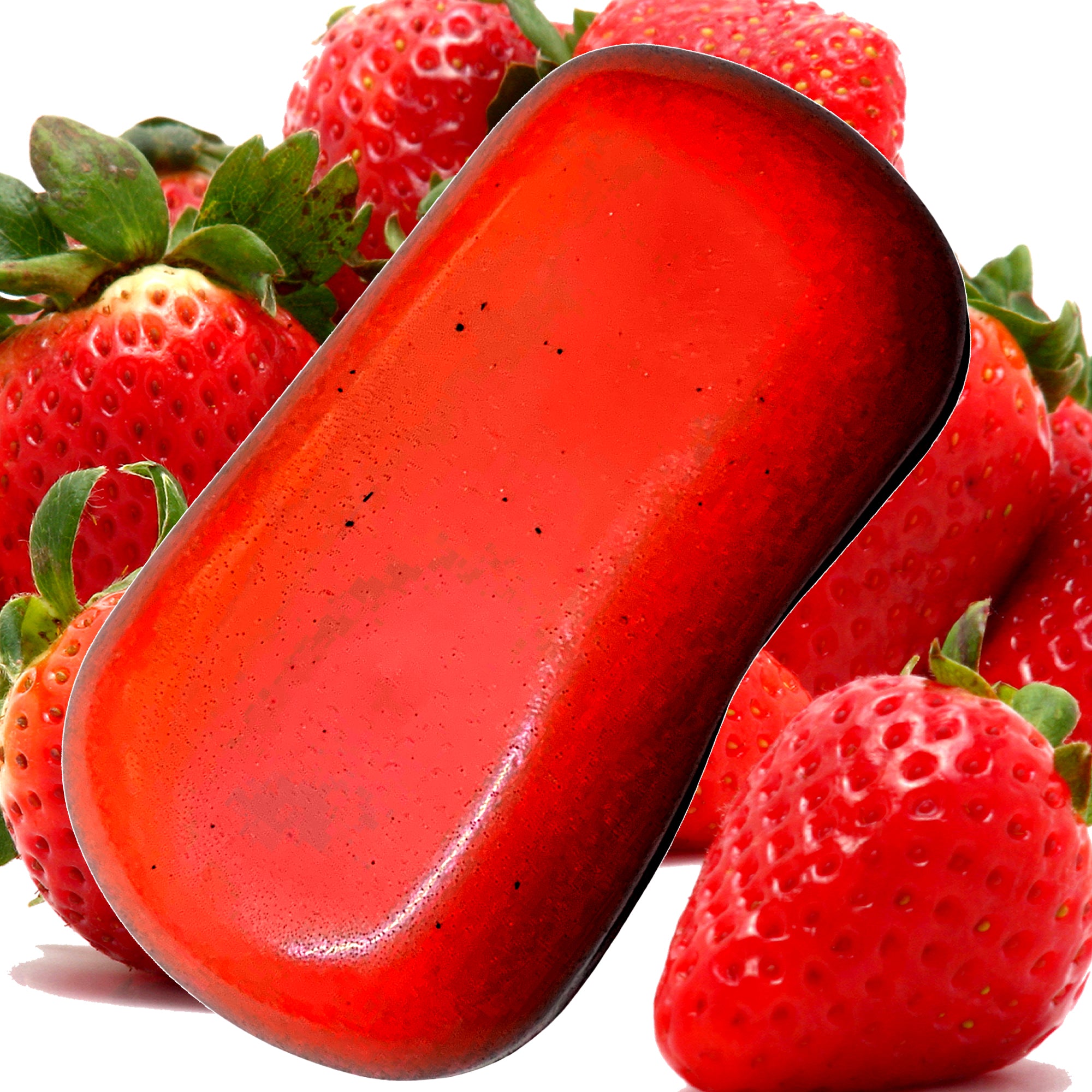 Fresh Strawberries Vegan Soap Bars Plant-Based Cruelty-Free Handcrafted