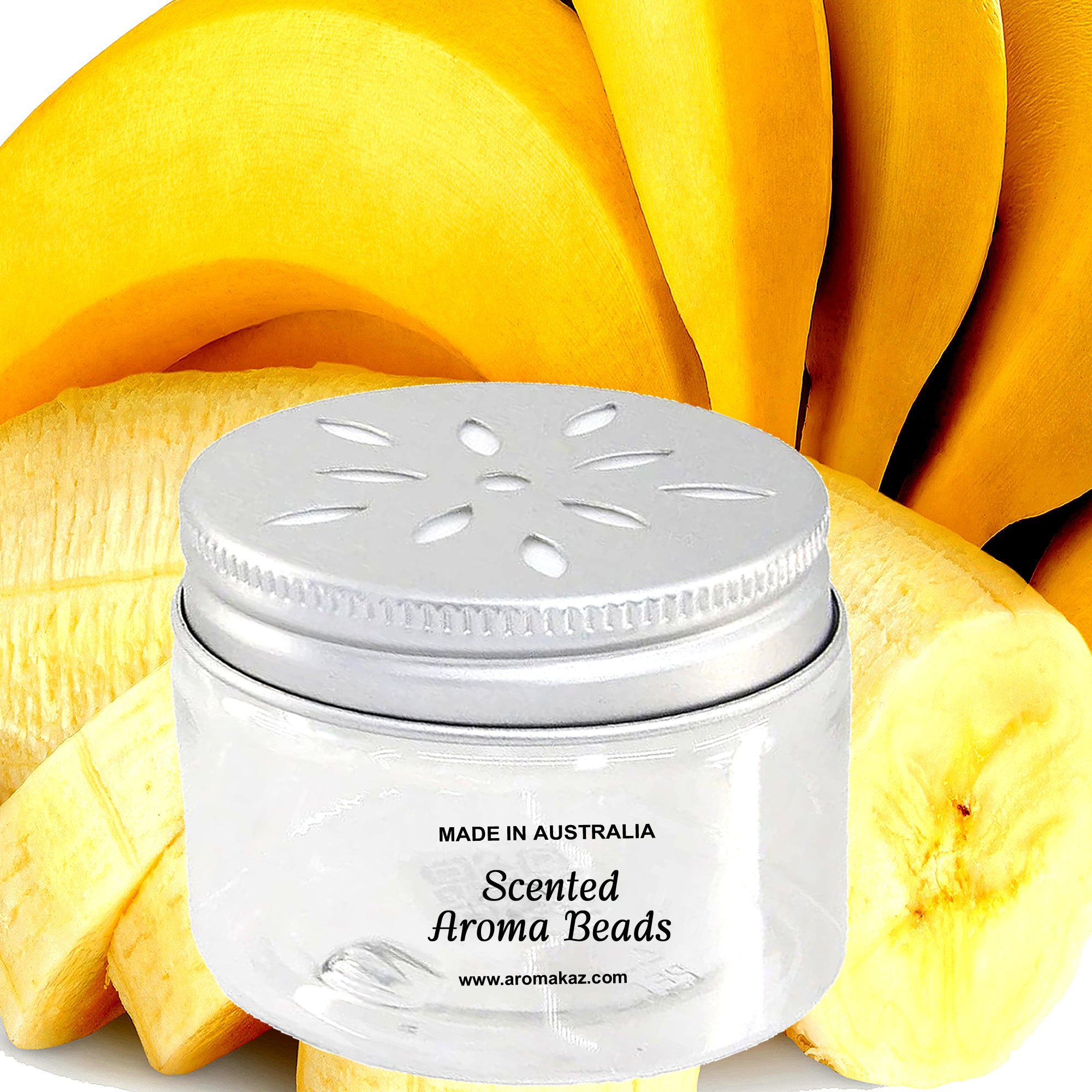 Fresh Bananas Air Freshener Aroma Beads - Room, Car, Pantry, Pet Areas, Linen