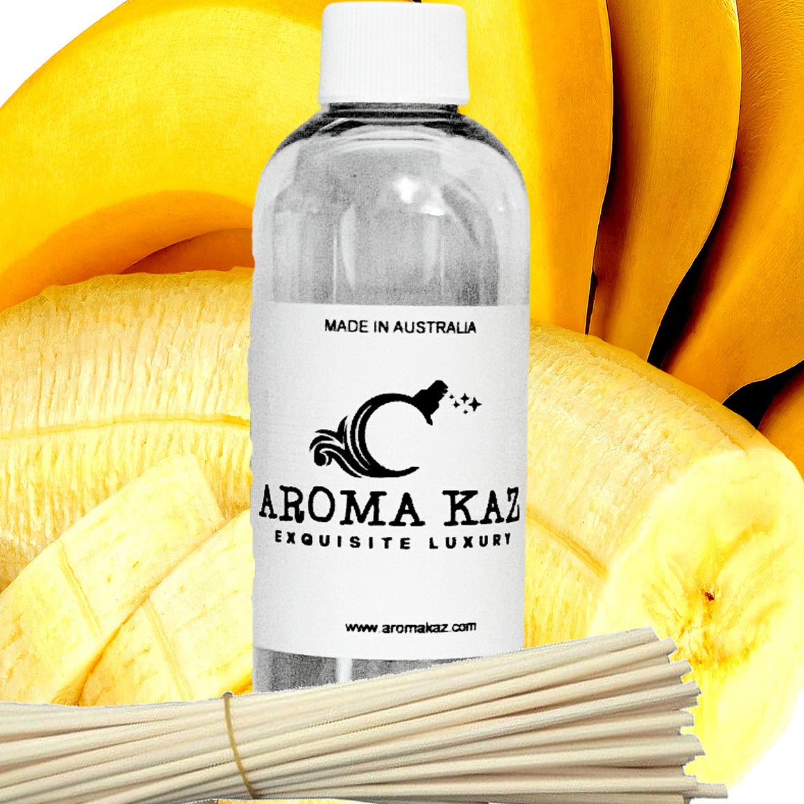 Fresh Bananas Diffuser Fragrance Oil with Reeds – Vegan Cruelty-Free Home Aroma