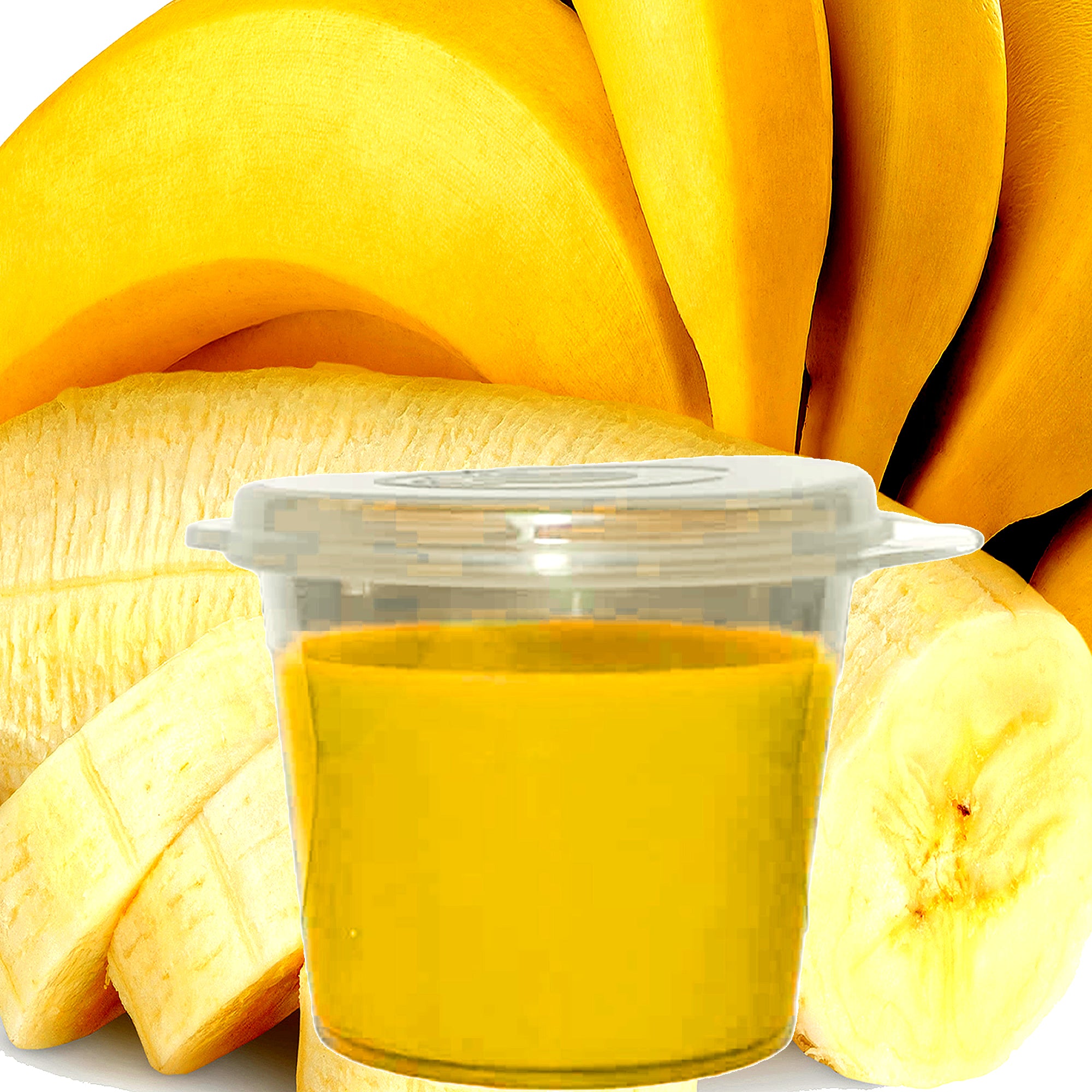 Fresh Bananas Soy Candle Melt Shot Pots – Plant-Based, Vegan, Cruelty-Free, Hand-Poured