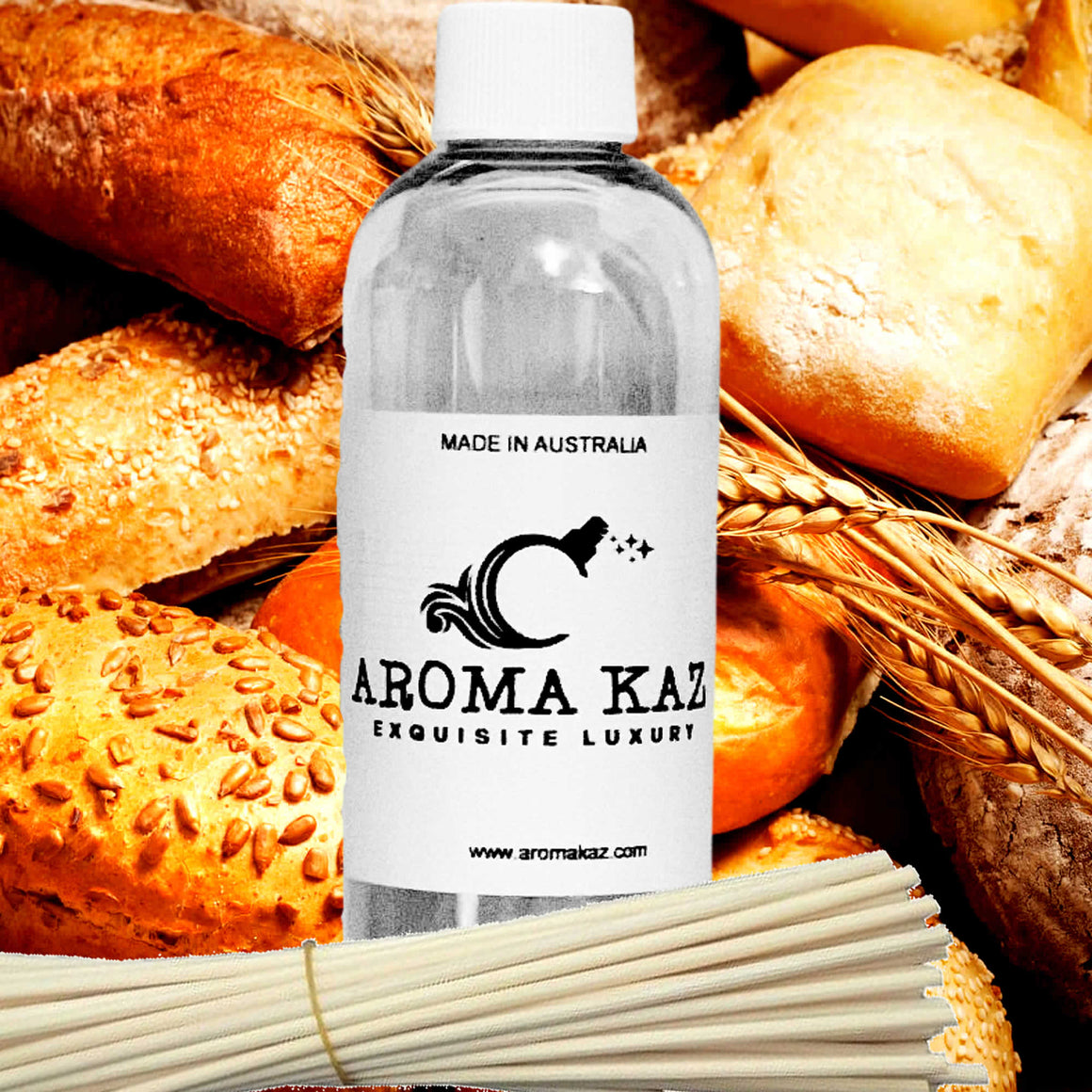 Fresh Bread Diffuser Fragrance Oil with Reeds – Vegan Cruelty-Free Home Aroma
