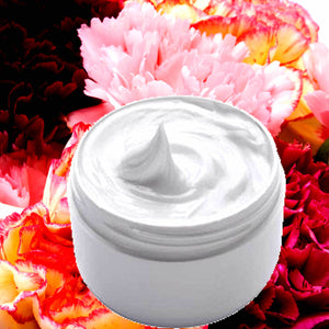 Fresh Carnations Hydrating vegan body and hand cream moisturizer. Handmade in Australia, cruelty free, long-lasting fragrance, perfect for all skin types and ideal as a gift for men or women.